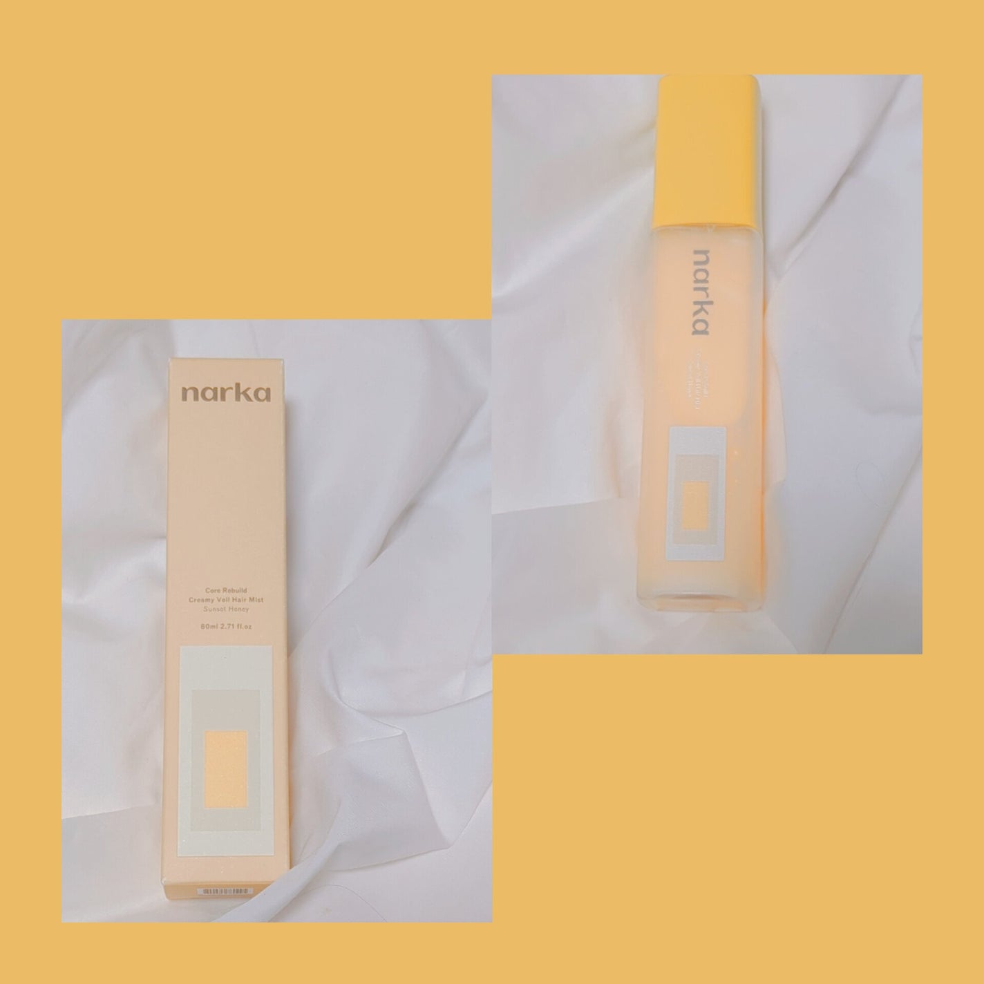 クリーミーベールヘアミスト サンセットハニー/narka/ヘアミストを使ったクチコミ(1枚目)