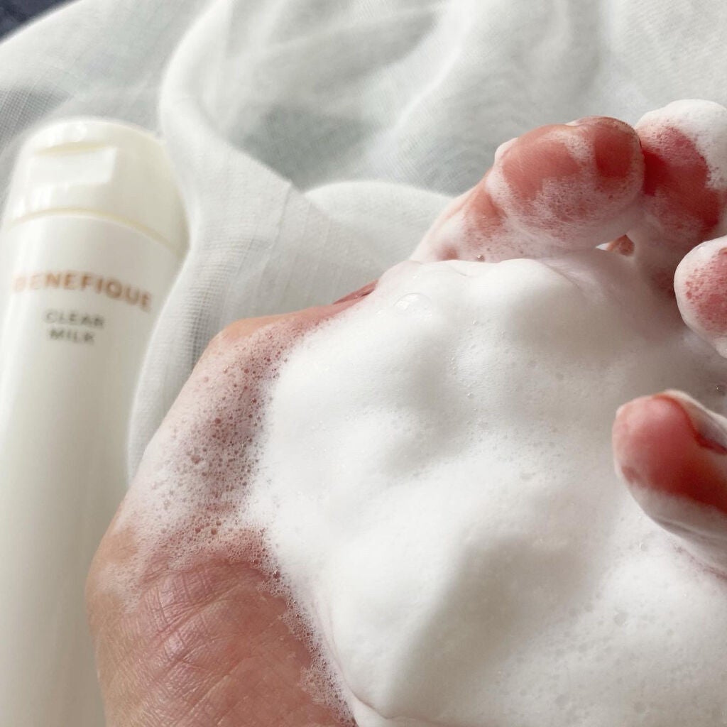 クリアミルク/BENEFIQUE/洗顔フォームを使ったクチコミ(3枚目)