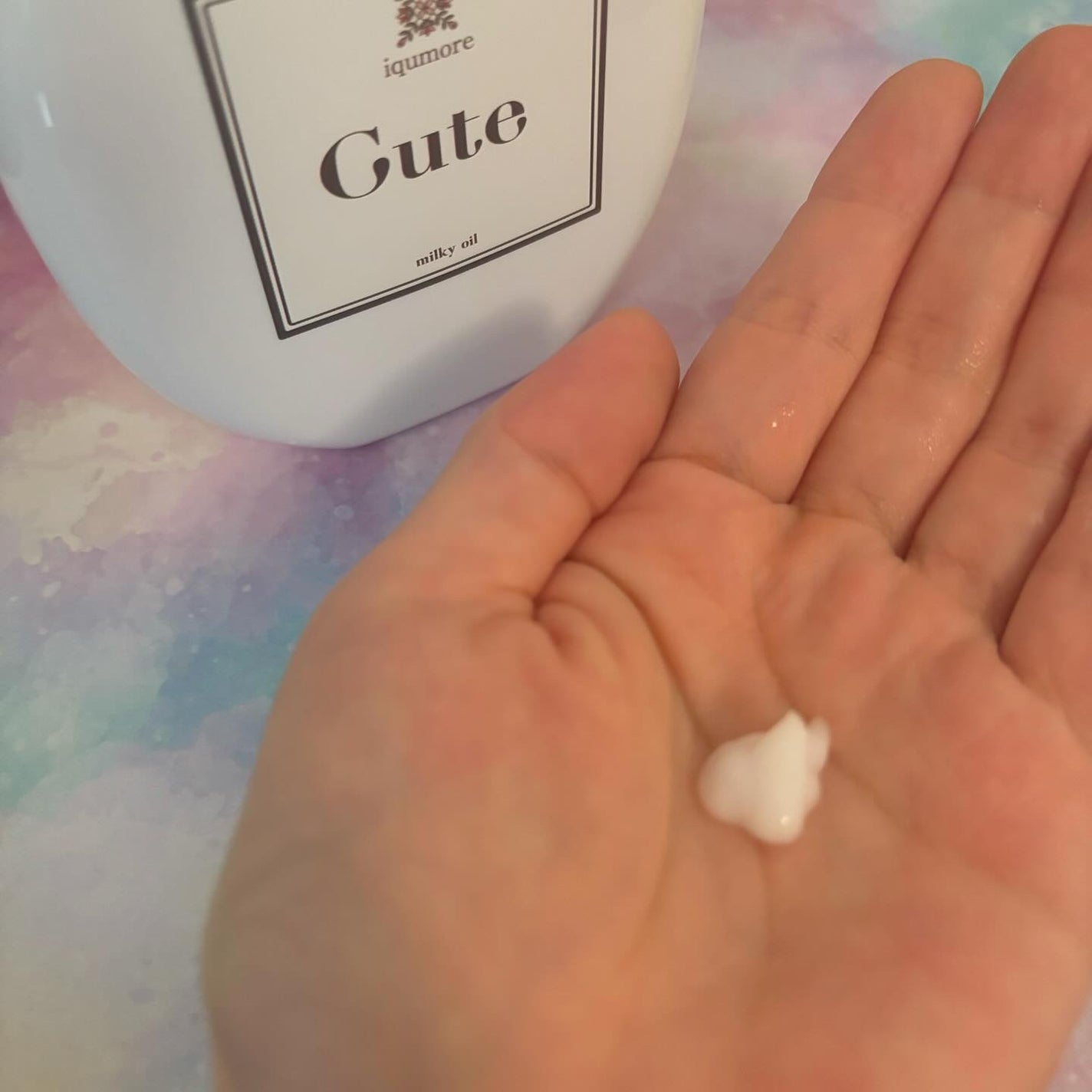 イクモアキュートミルキィオイル/iqumore/ヘアオイルを使ったクチコミ(2枚目)