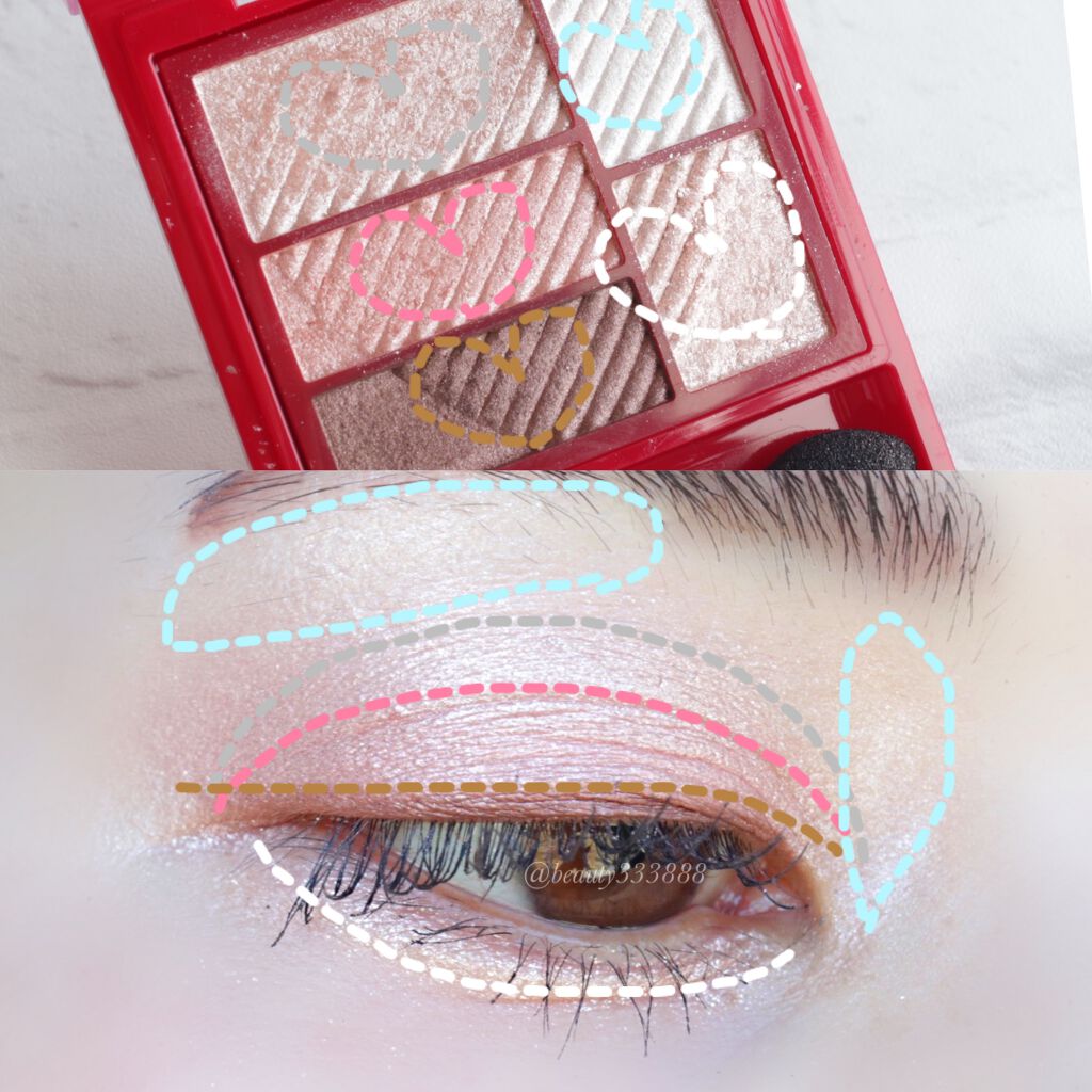 トリプルレシピアイズ/インテグレート/アイシャドウパレットを使ったクチコミ(7枚目)