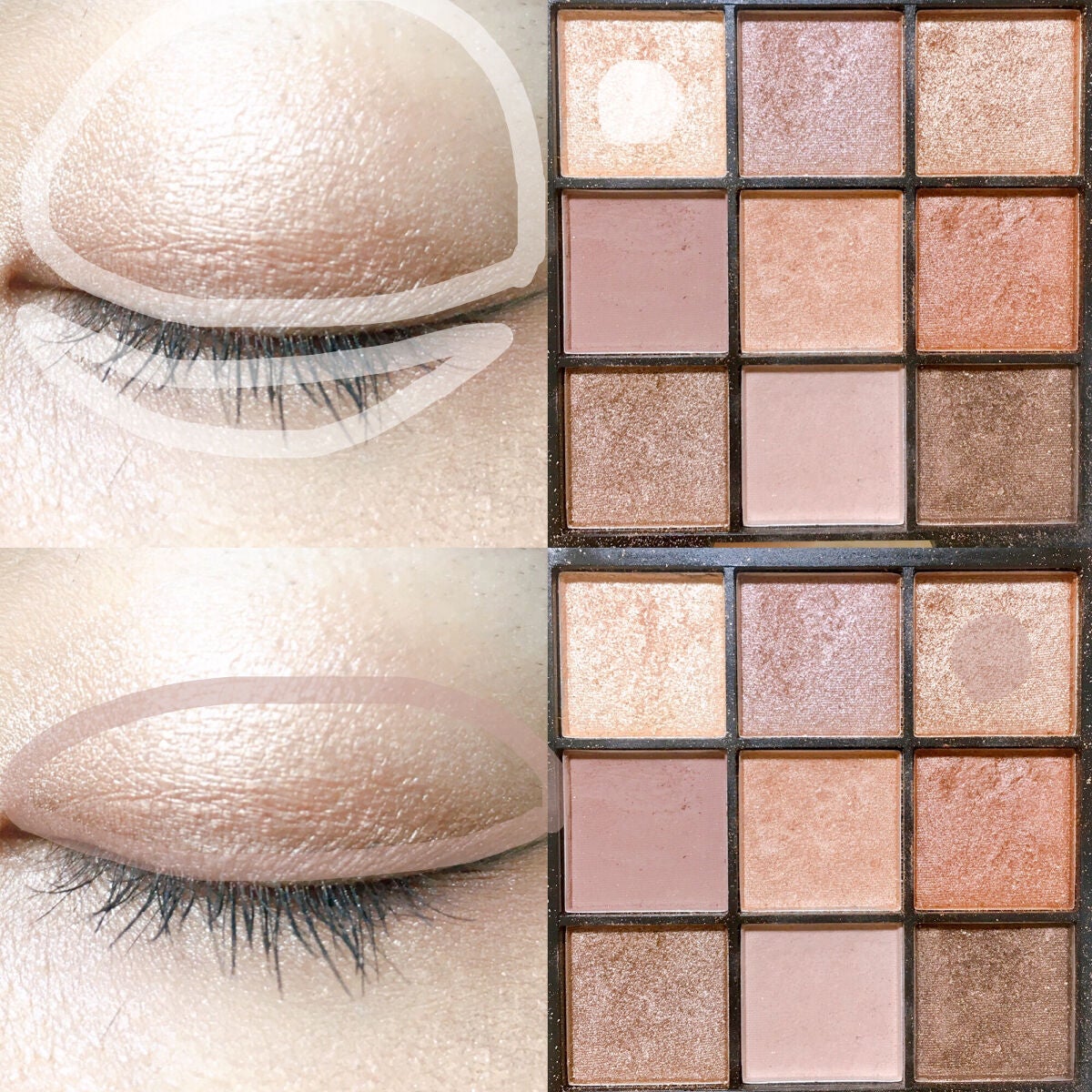 UR GLAM BLOOMING EYE COLOR PALETTE/U R GLAM/アイシャドウパレットを使ったクチコミ(5枚目)