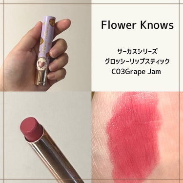 サーカスシリーズ グロッシーリップスティック  C03 Grape Jam/FlowerKnows/口紅を使ったクチコミ（2枚目）