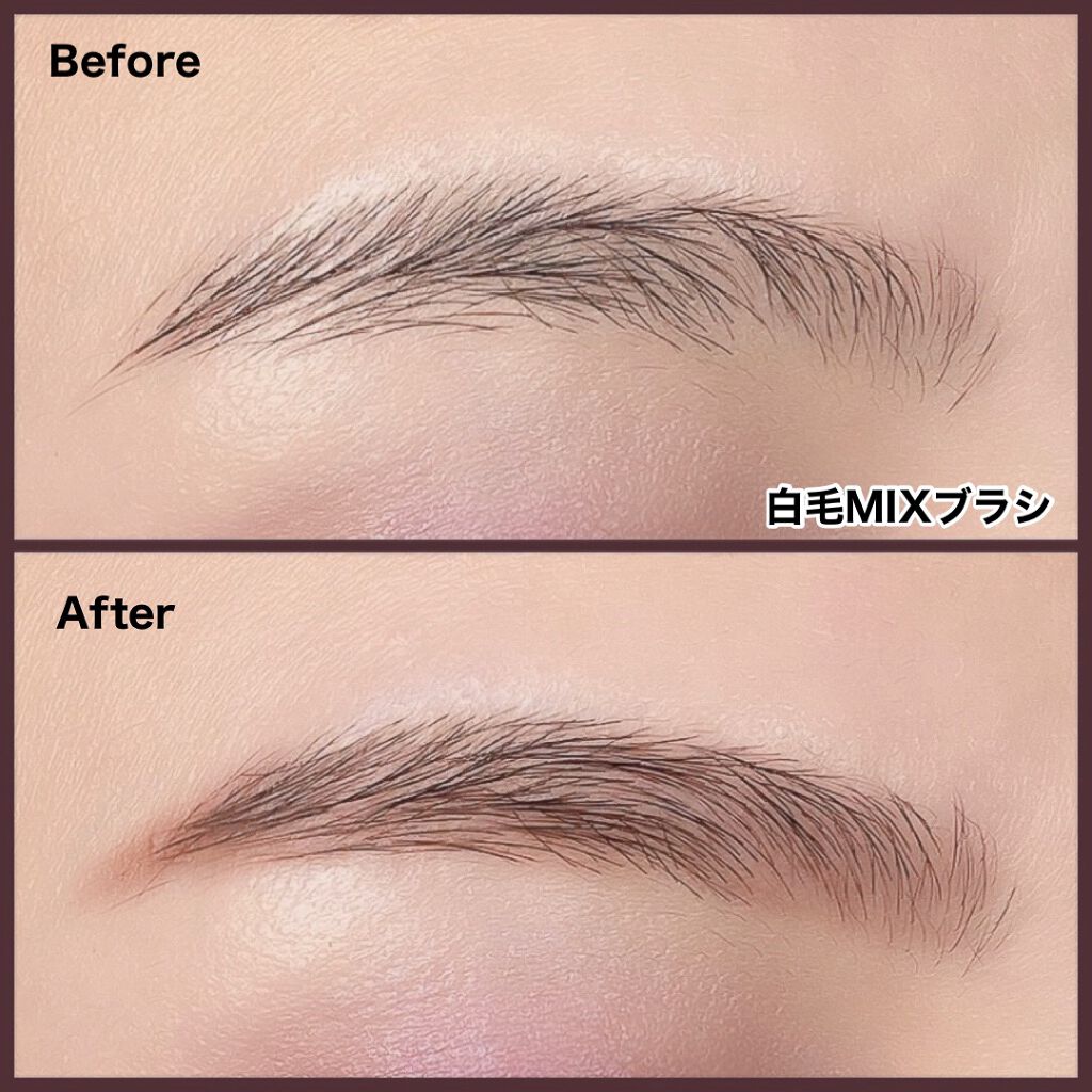 ダブルエンドアイブロウブラシ熊野筆/&be/メイクブラシを使ったクチコミ(6枚目)