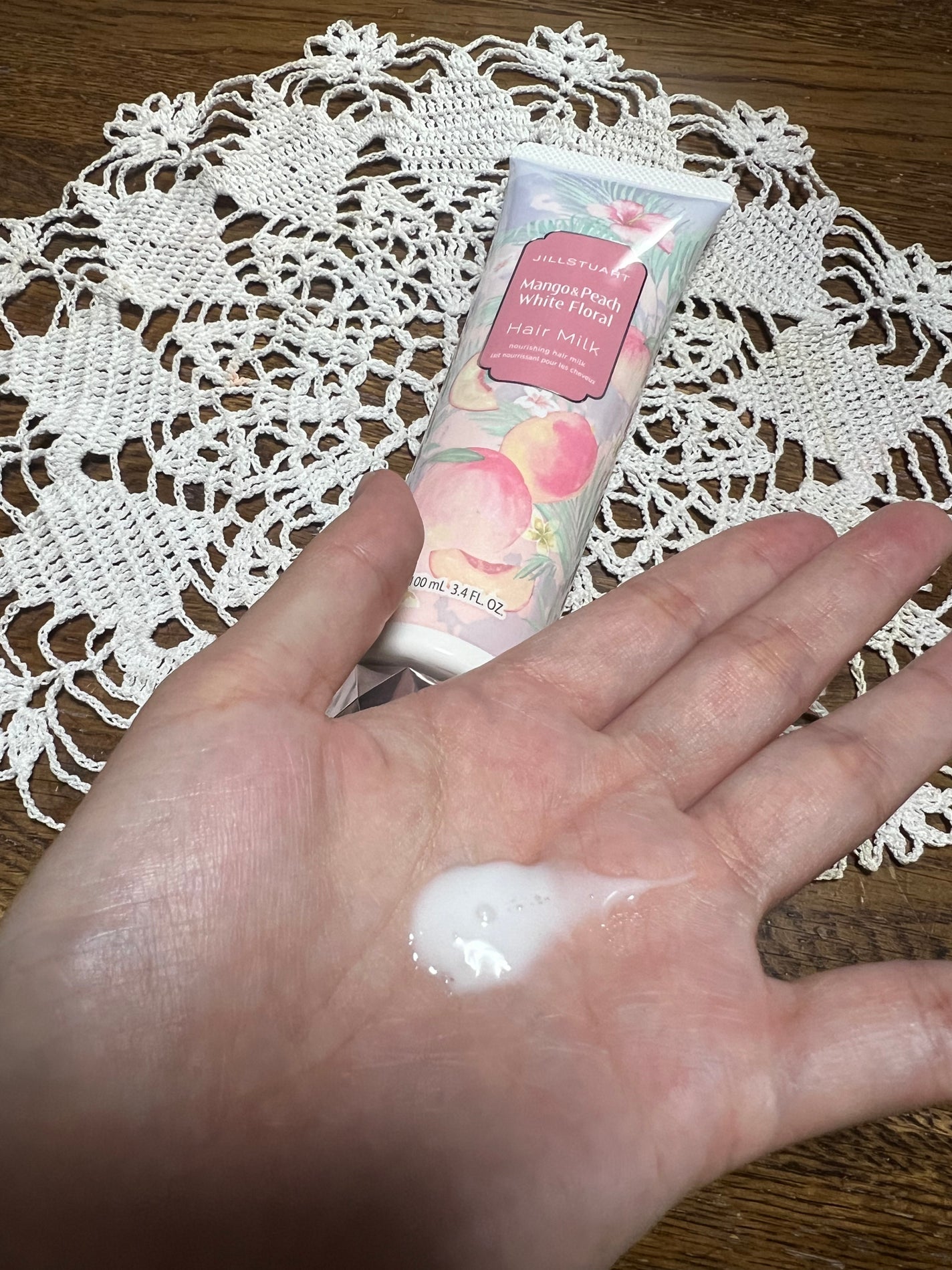 ジルスチュアート ヘアミルク マンゴー&ピーチ ホワイトフローラル/JILL STUART/ヘアミルクを使ったクチコミ(2枚目)