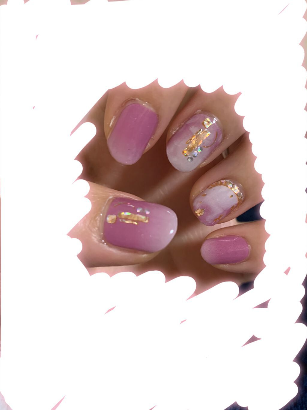 ネイルシール/Qoo10/ネイルシールを使ったクチコミ(2枚目)