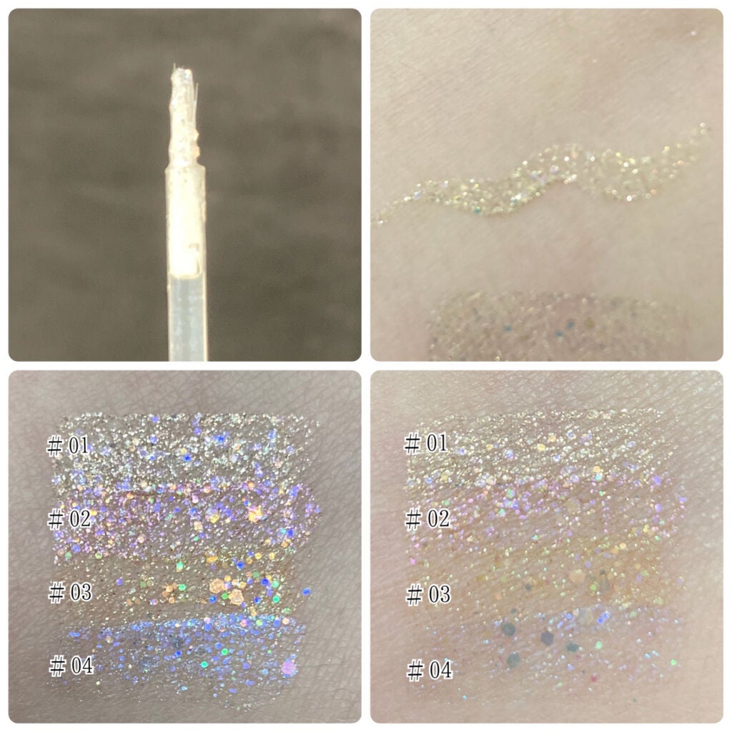 リキッド グリッター シャドウ/rom&nd/グリッターを使ったクチコミ(2枚目)