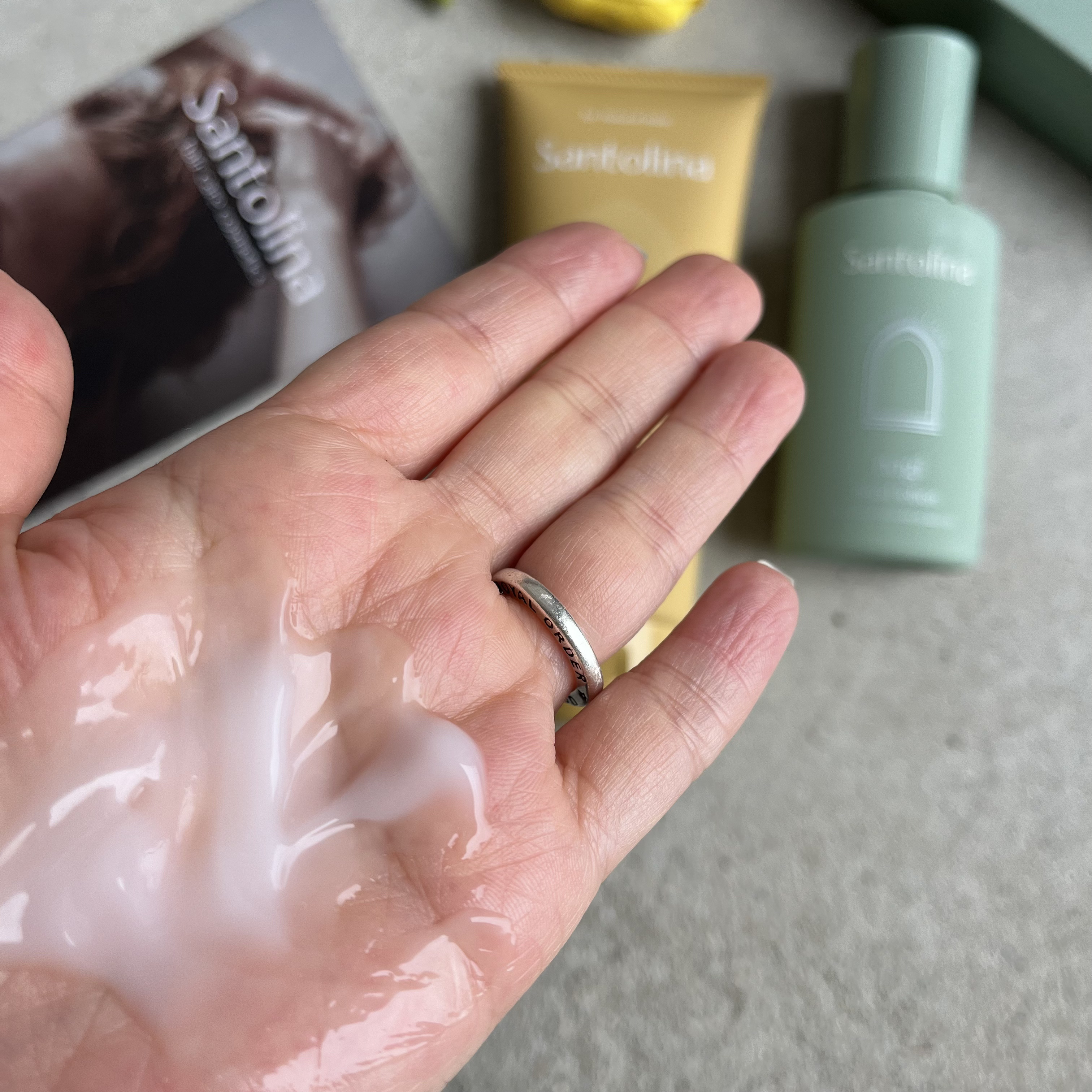 ヘアートリートメント 細毛、軟毛、ダメージ毛用/santolina/アウトバストリートメントを使ったクチコミ（3枚目）