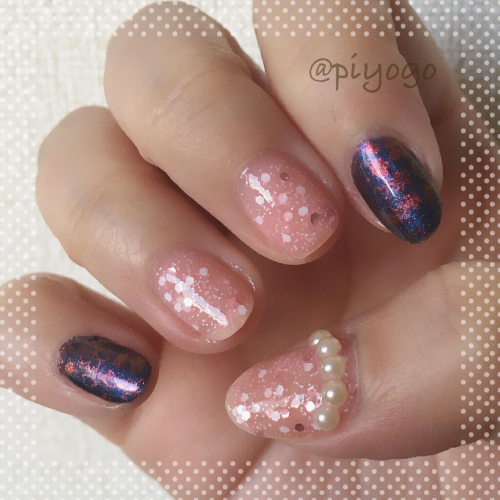 さくらパーティネイル/セリア/マニキュアを使ったクチコミ（3枚目）