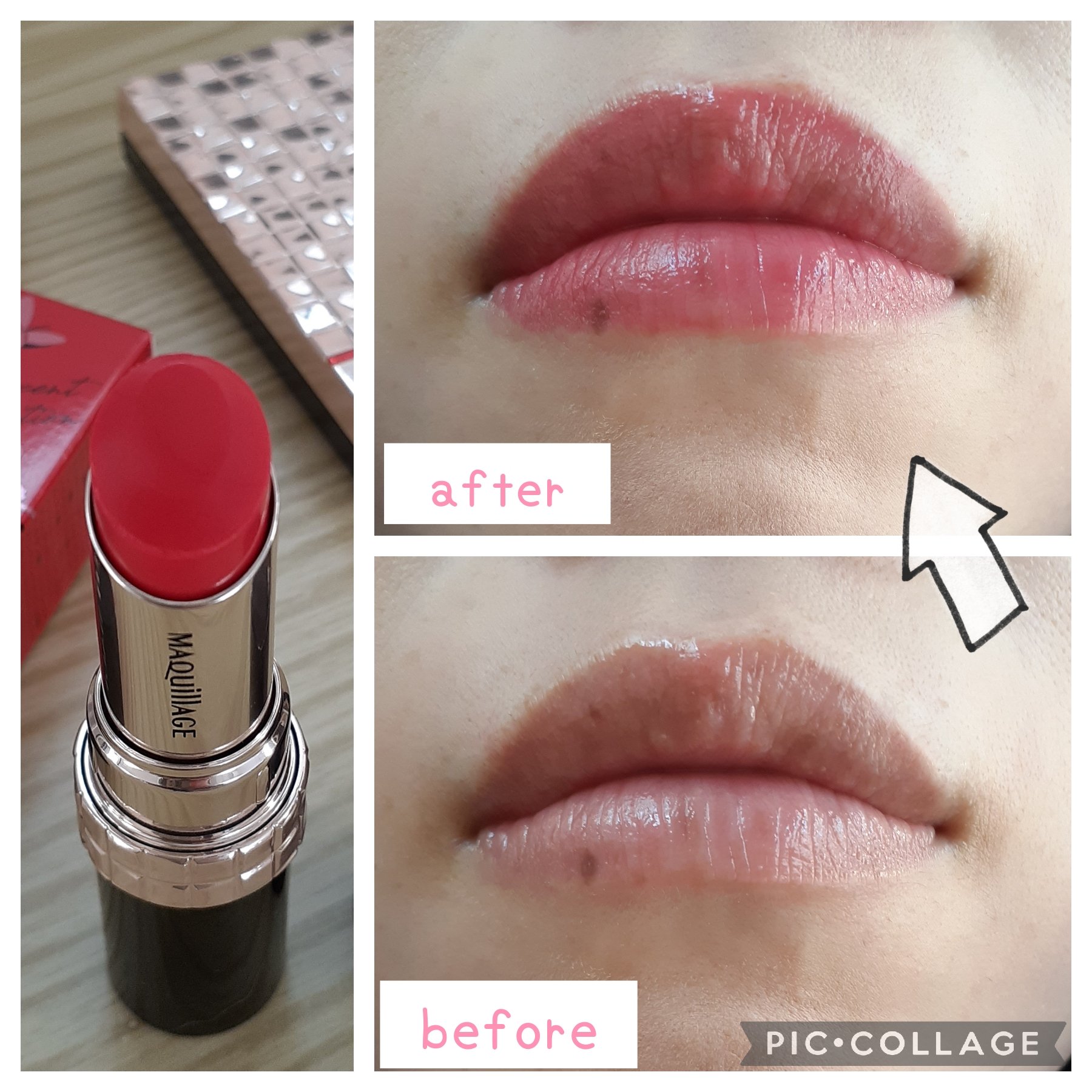 ドラマティックエッセンスルージュ RD401/マキアージュ/口紅を使ったクチコミ（3枚目）