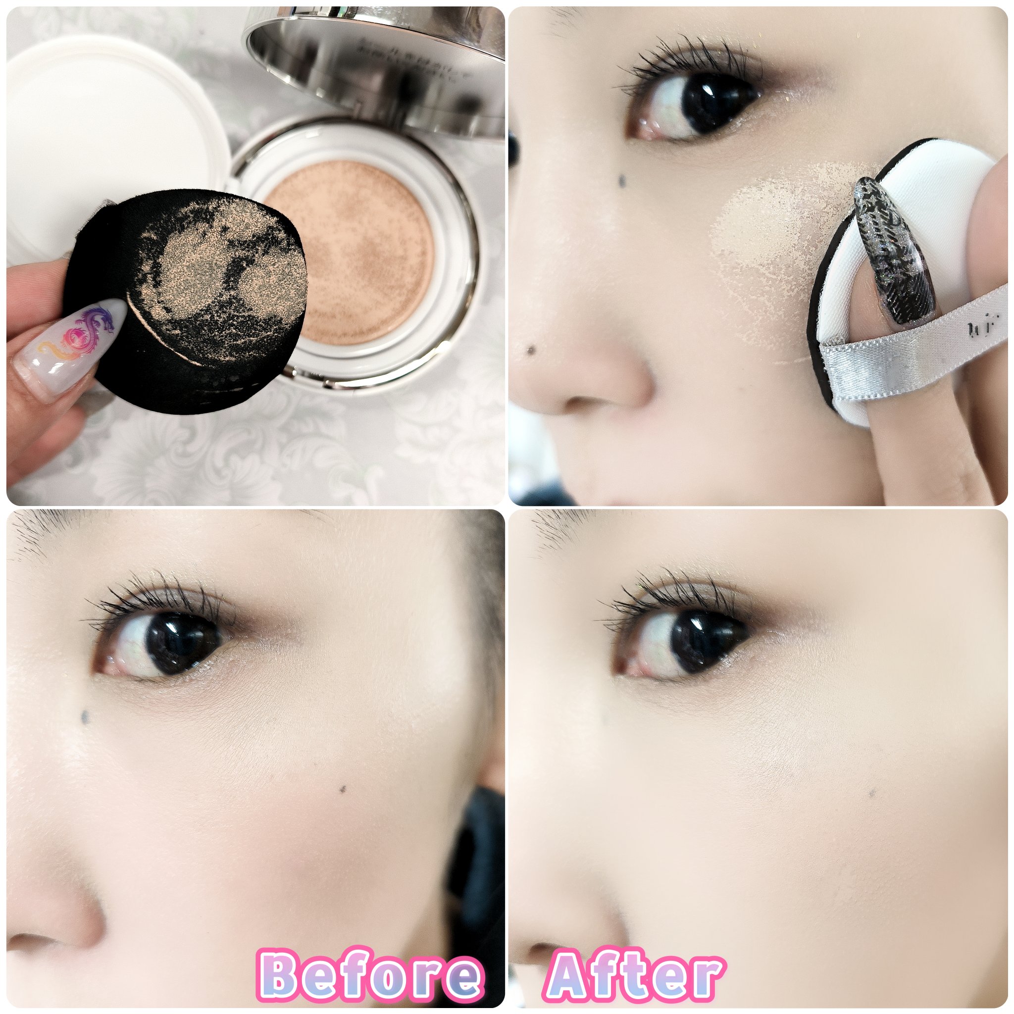 ニードルクッションファンデーション/lujo/クッションファンデーションを使ったクチコミ（3枚目）