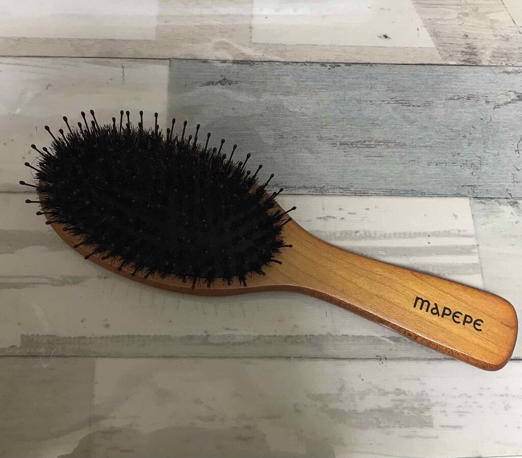 つやつや天然毛のミニミックスブラシ/マペペ/ヘアブラシを使ったクチコミ(1枚目)