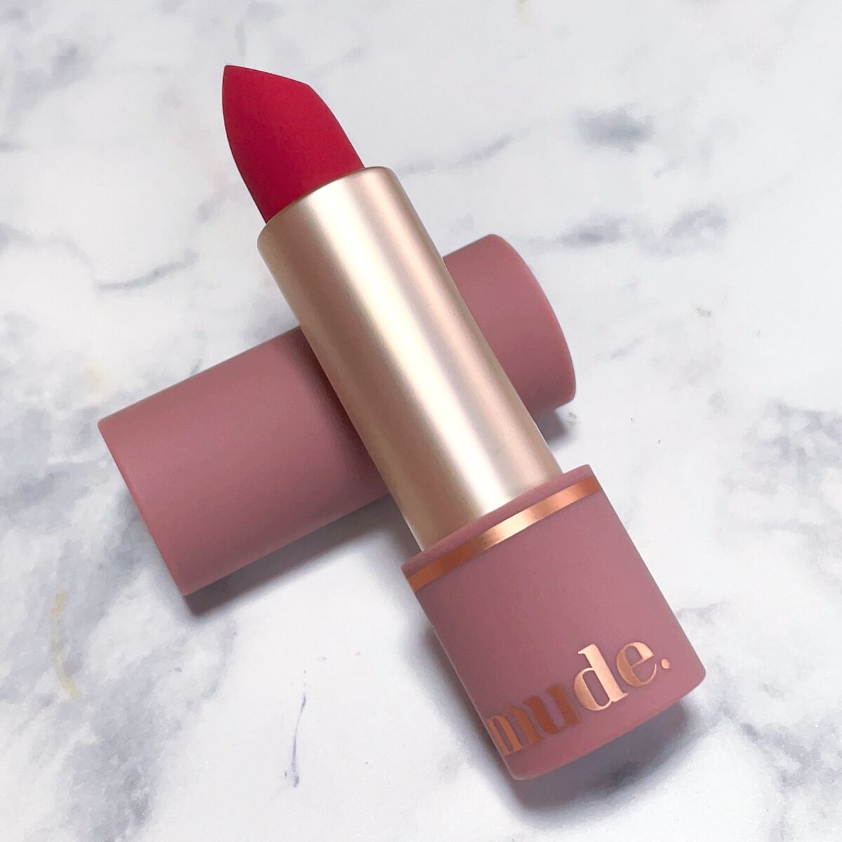 インスパイアマットリップ 02 Cool Gleaming/mude./口紅を使ったクチコミ（1枚目）