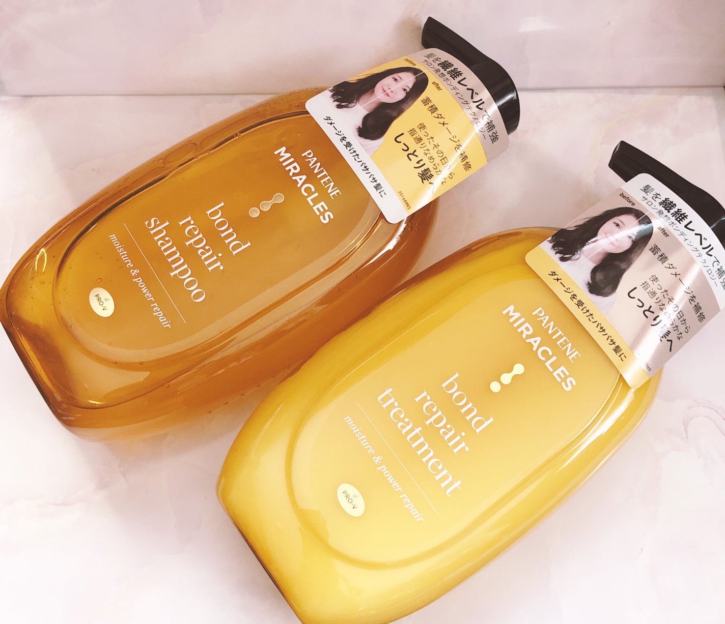 ボンドリペアシリーズ モイスチャー&パワーリペア シャンプー&トリートメント/パンテーン/市販シャンプーを使ったクチコミ(2枚目)