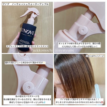 ノーウォッシュウォーターセラムトリートメント/UNOVE/ヘアトリートメントを使ったクチコミ(2枚目)