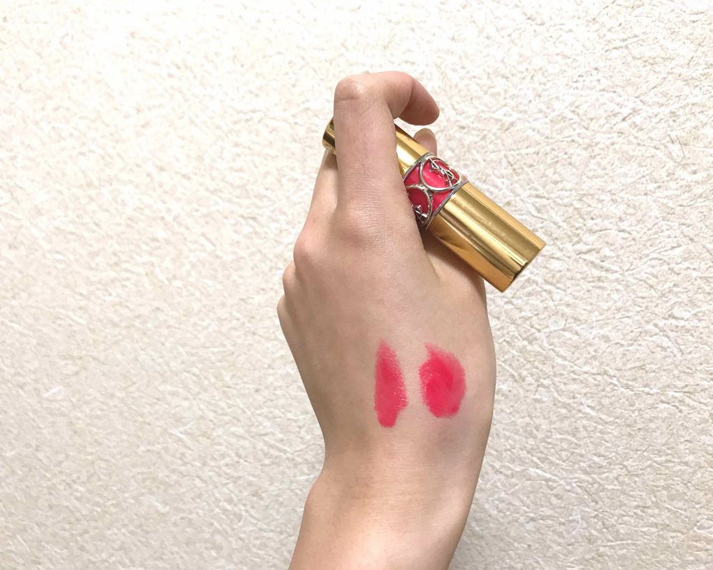 ルージュ ヴォリュプテ シャイン/YVES SAINT LAURENT BEAUTE/口紅を使ったクチコミ（2枚目）