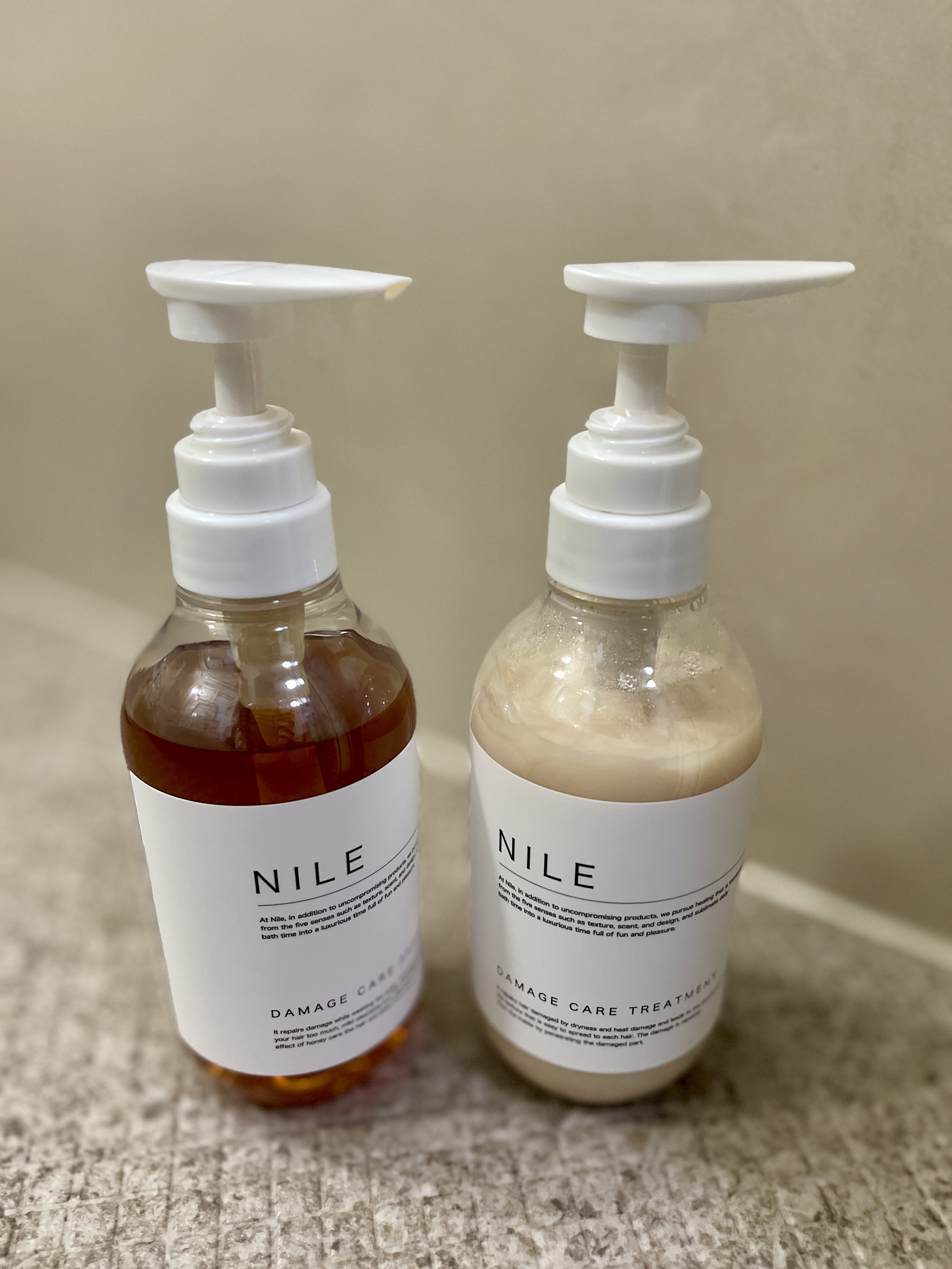 新品未開封 NILE ダメージケアシャンプー＆トリートメント 試してみた】NILE ダメージケアシャンプー／トリートメントの