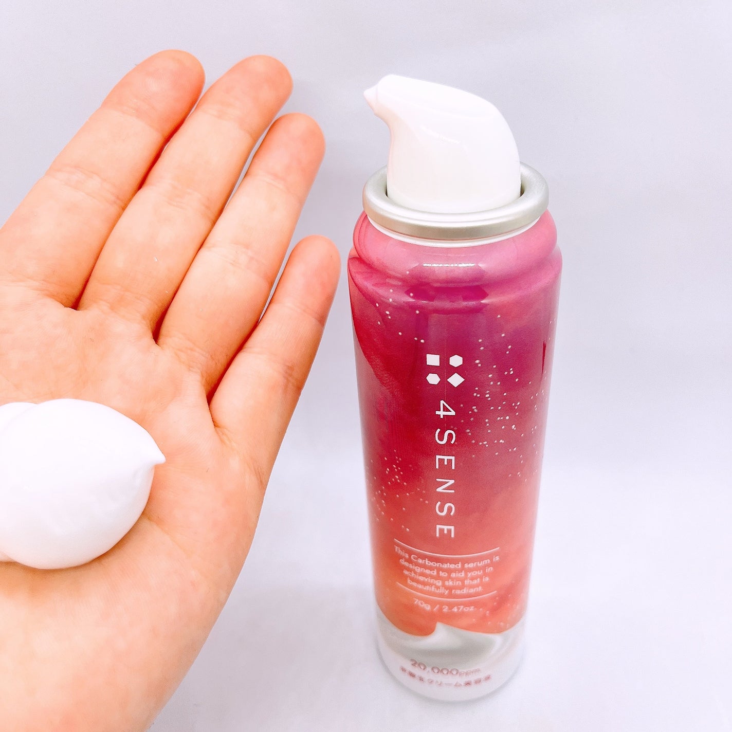 フォーセンス 炭酸生クリームセラム/4SENSE/美容液を使ったクチコミ(3枚目)