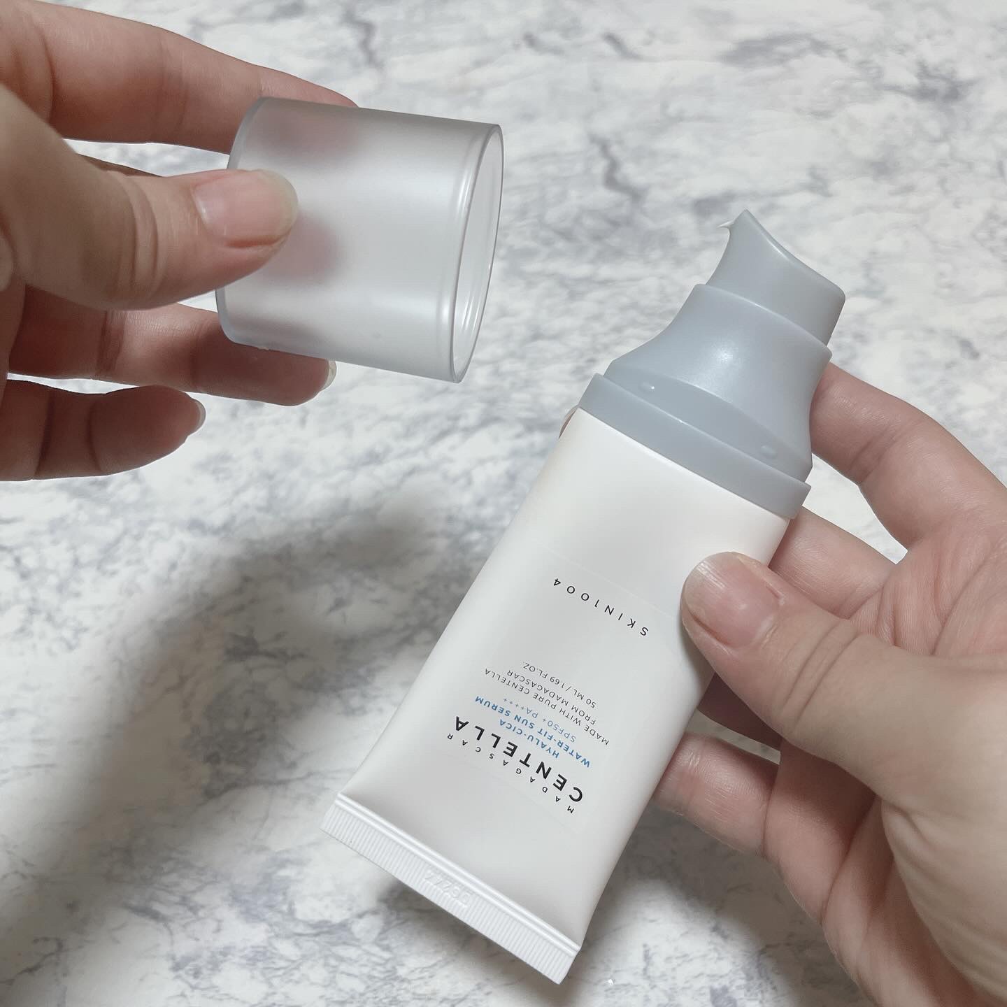 ヒアルーシカ ウォーターフィット サンセラム/SKIN1004/日焼け止めローションを使ったクチコミ（2枚目）