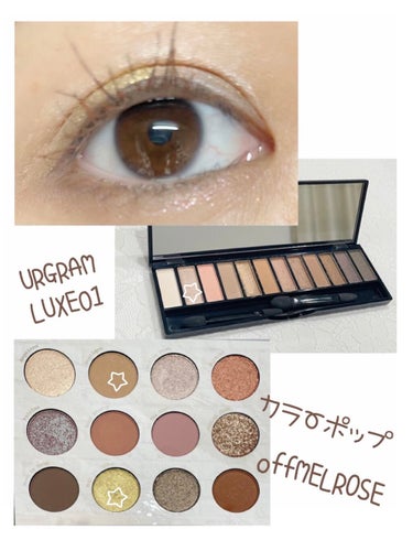 UR GLAM LUXE　12 COLORS EYESHADOW PALLET/U R GLAM/アイシャドウパレットを使ったクチコミ（1枚目）