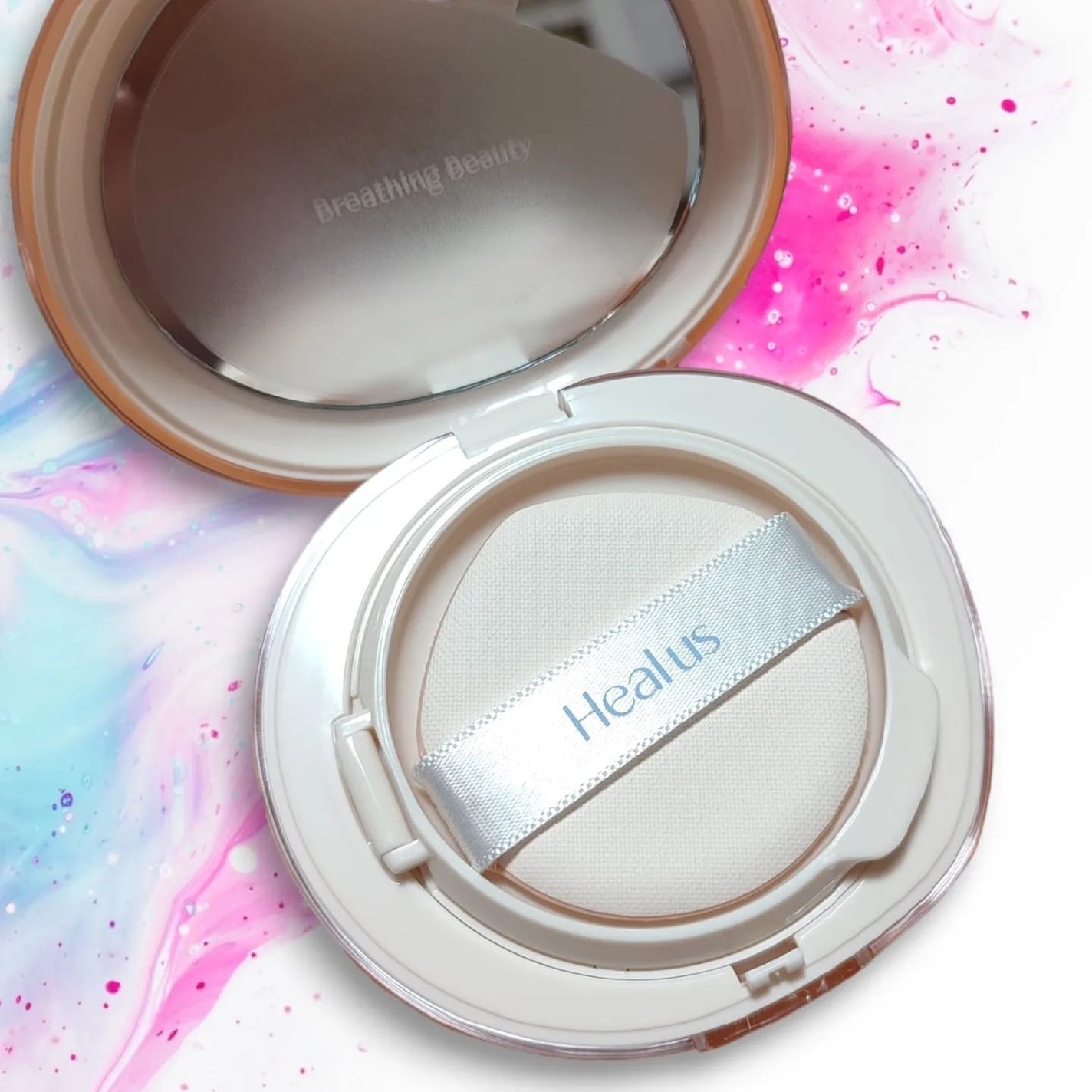 ブリージンググロークッション/Healus/クッションファンデーションを使ったクチコミ(2枚目)