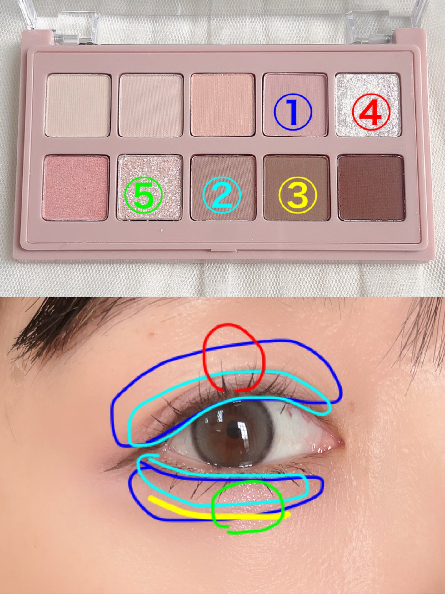 KM ドリームアイシャドウパレット/Kyumme/アイシャドウパレットを使ったクチコミ(4枚目)