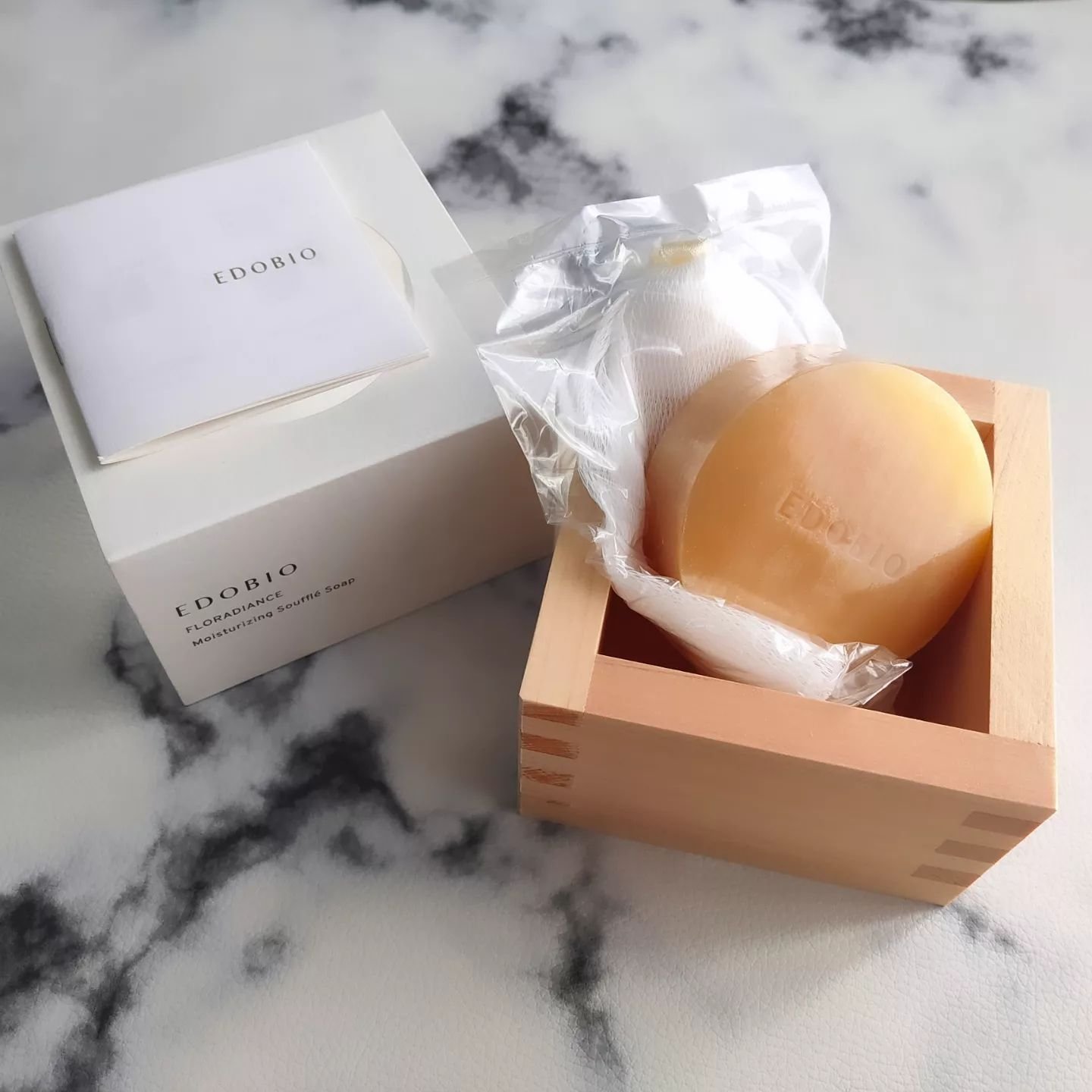 フローラディエンス モイスチャライジングスフレソープ 枡/EDOBIO/洗顔石鹸を使ったクチコミ（3枚目）