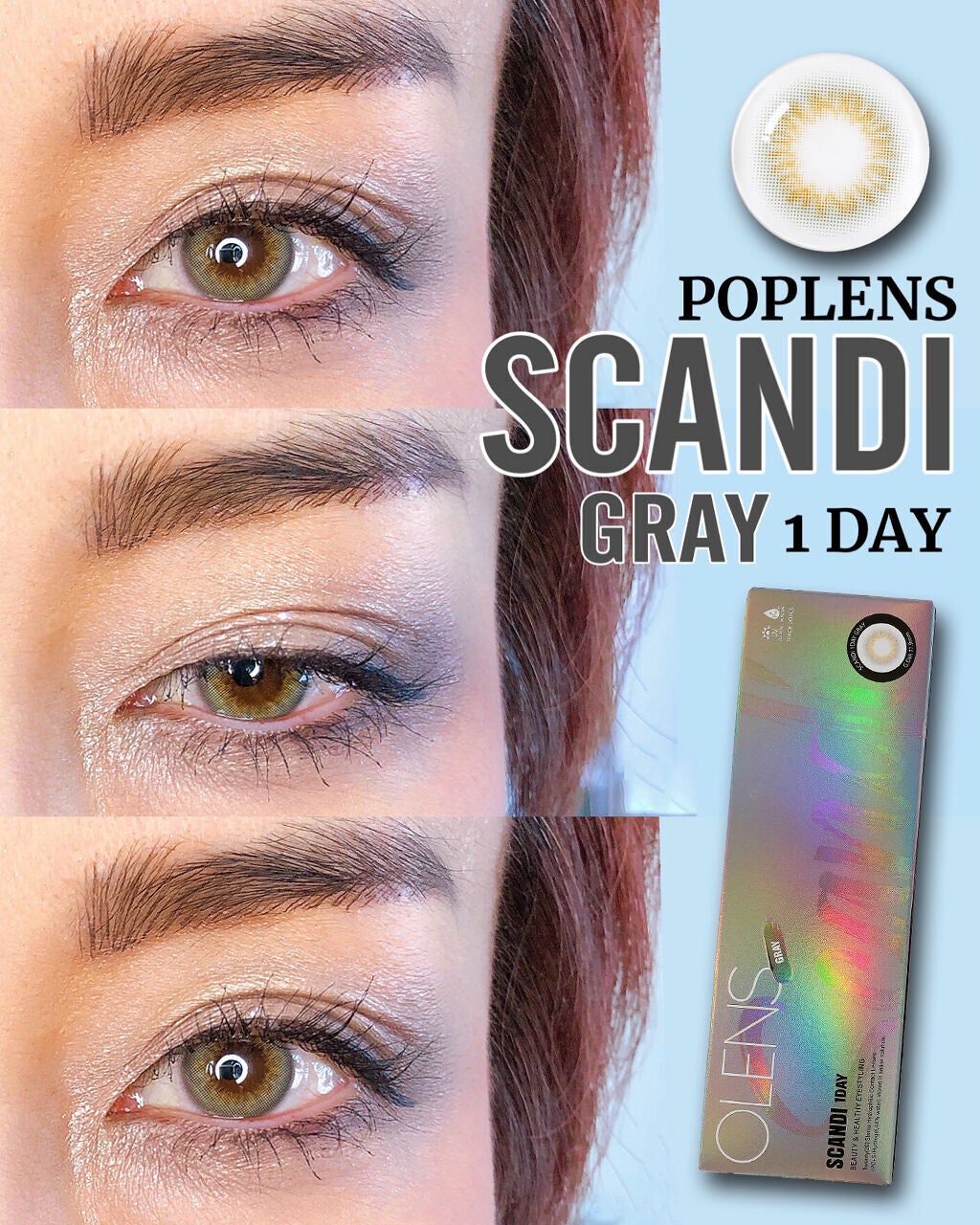 SCANDI 1day/OLENS/カラーコンタクトレンズを使ったクチコミ(1枚目)
