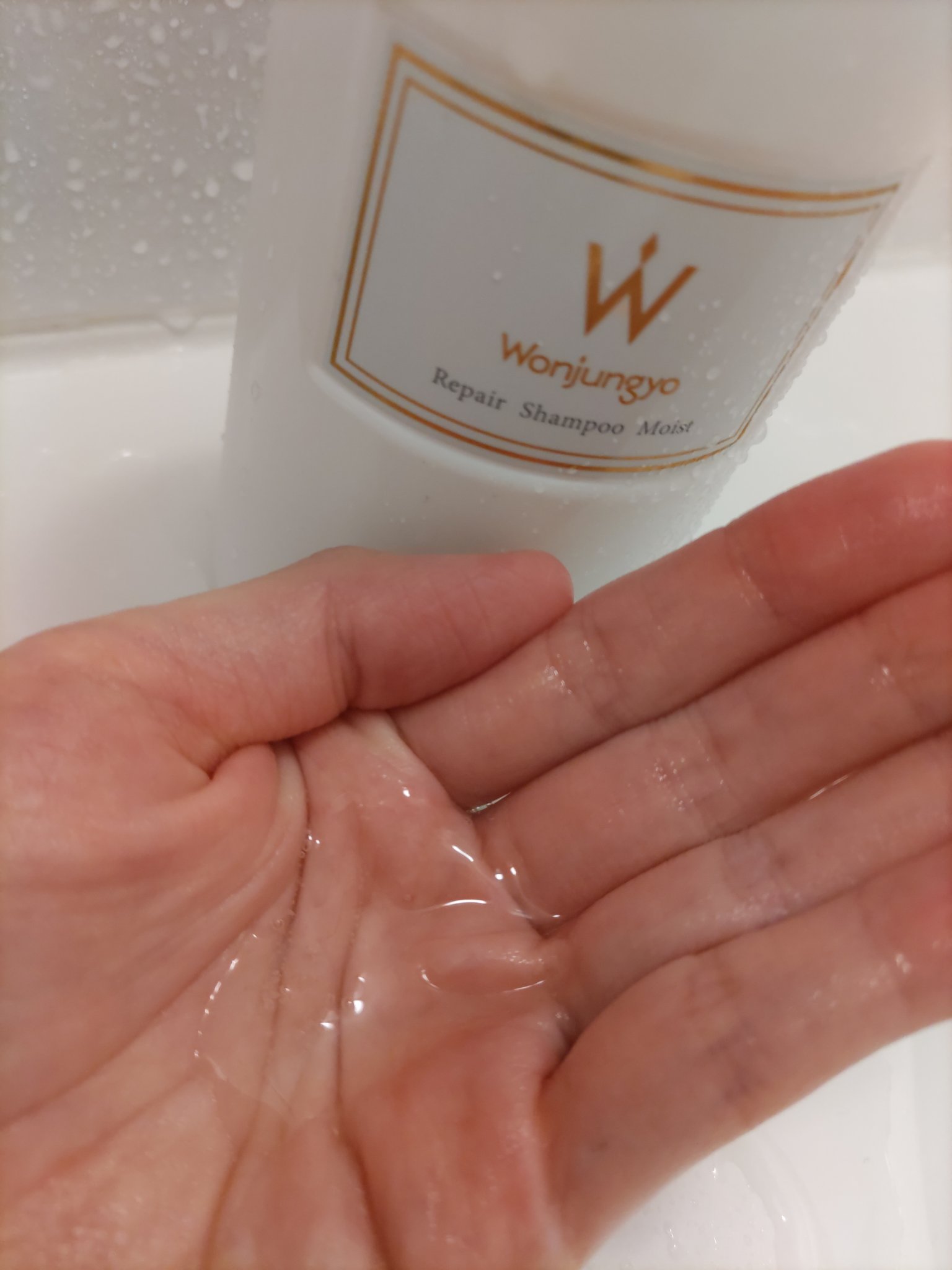 ウォンジョンヨ リペアシャンプー モイスト／リペアトリートメント モイスト/Wonjungyo/市販シャンプーを使ったクチコミ（2枚目）