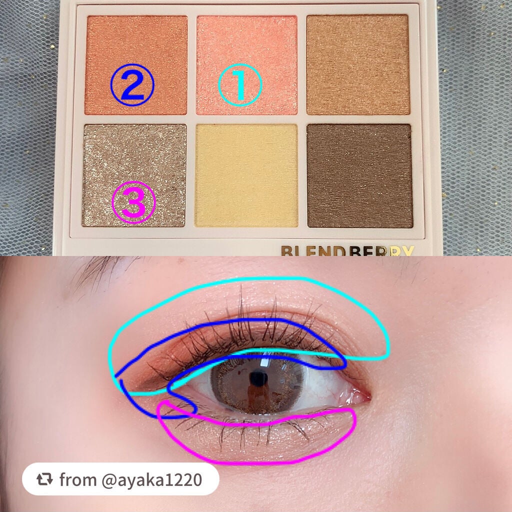 オーラクリエイション/BLEND BERRY/アイシャドウパレットを使ったクチコミ(3枚目)