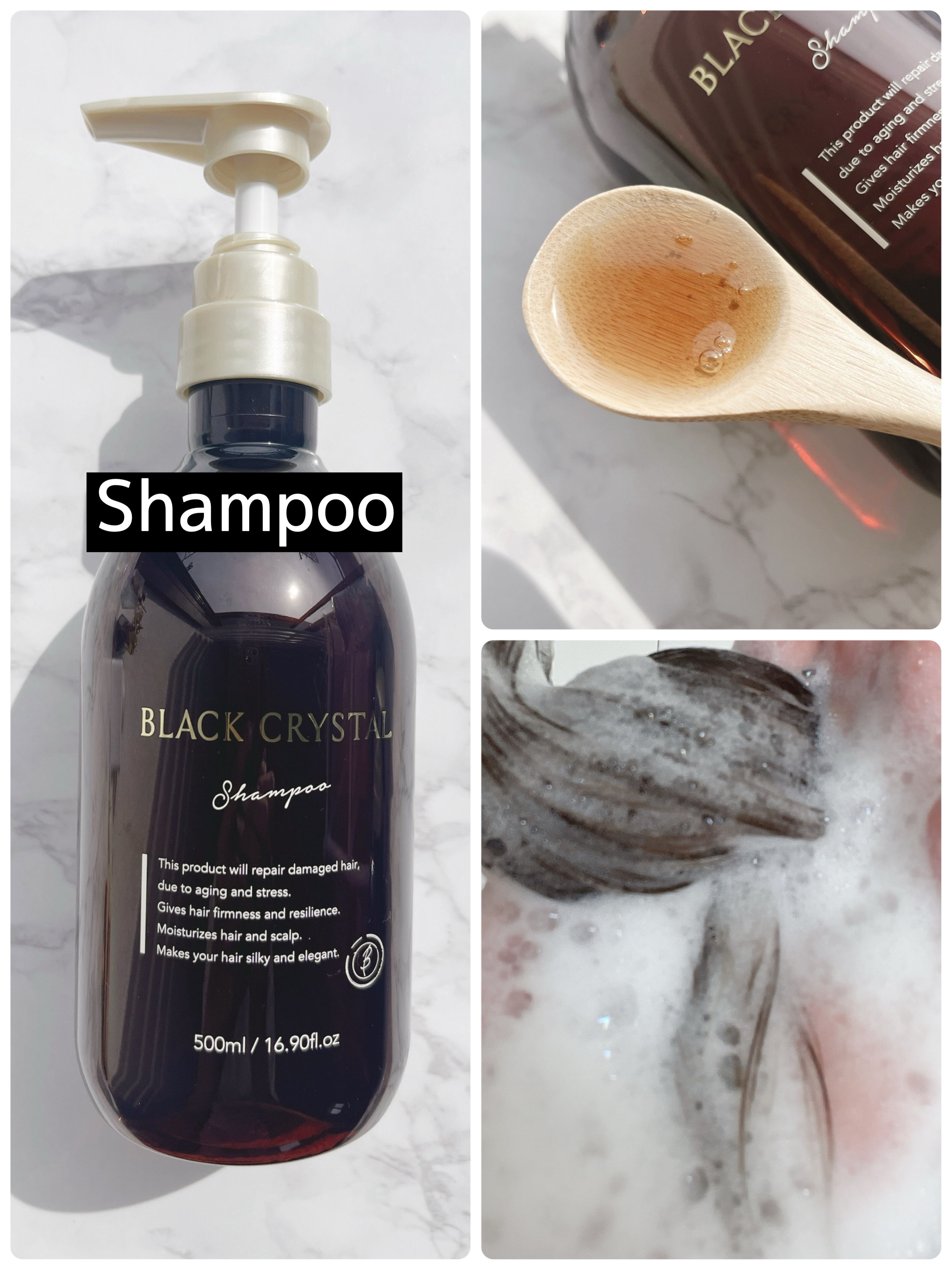 ブラッククリスタル シャンプー ＆ トリートメント/BLACK CRYSTAL/サロンシャンプーを使ったクチコミ（2枚目）