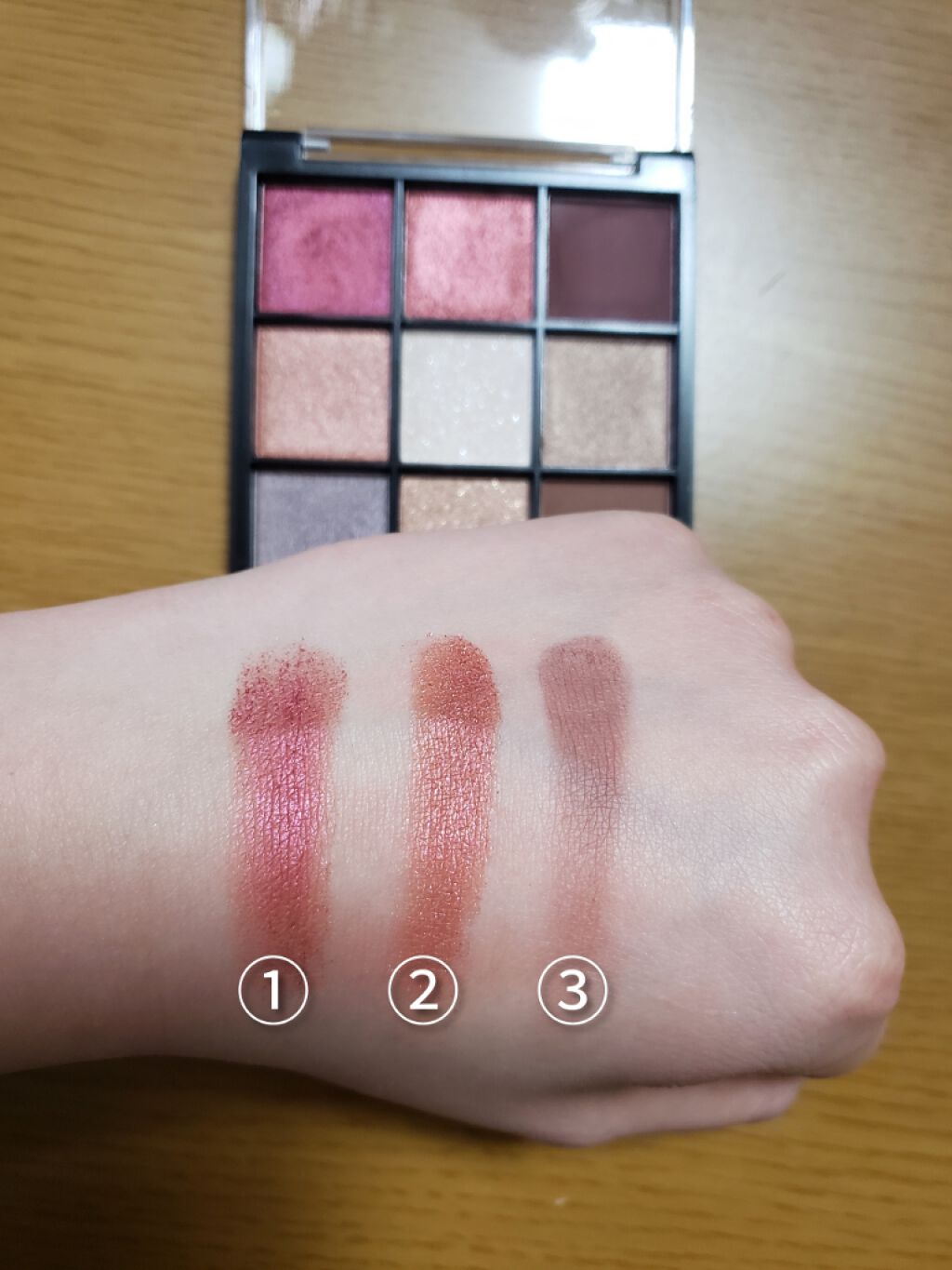 UR GLAM BLOOMING EYE COLOR PALETTE/U R GLAM/アイシャドウパレットを使ったクチコミ(2枚目)