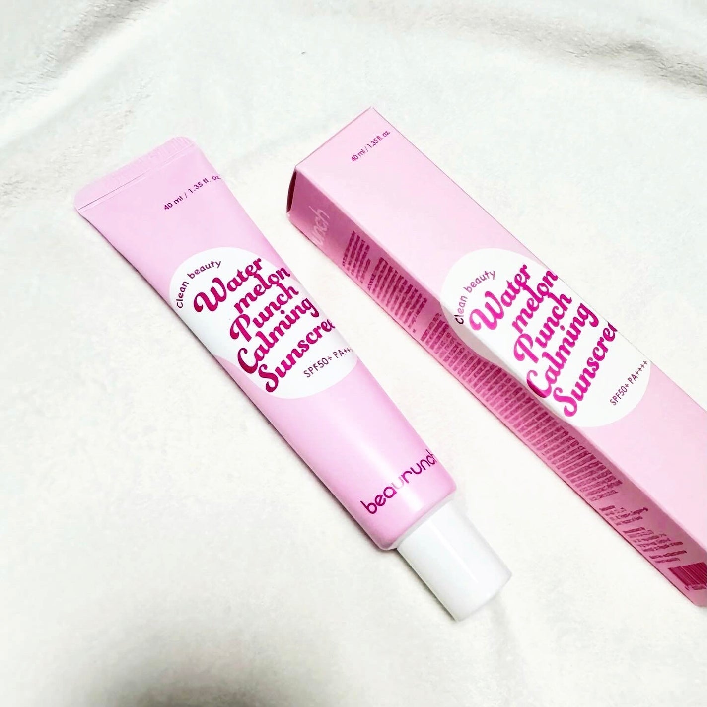 ウォーターメロン パンチ カミング サンスクリーン / スイカサンクリーム / SPF 50+ PA++++ /ビューランチ/日焼け止めクリームを使ったクチコミ(1枚目)