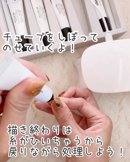 monochrome custom gel/ohora/ネイルシールを使ったクチコミ(5枚目)