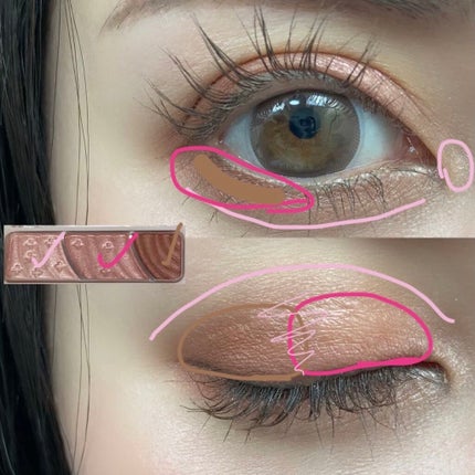 トーンアップアイシャドウ/CEZANNE/アイシャドウパレットを使ったクチコミ(3枚目)