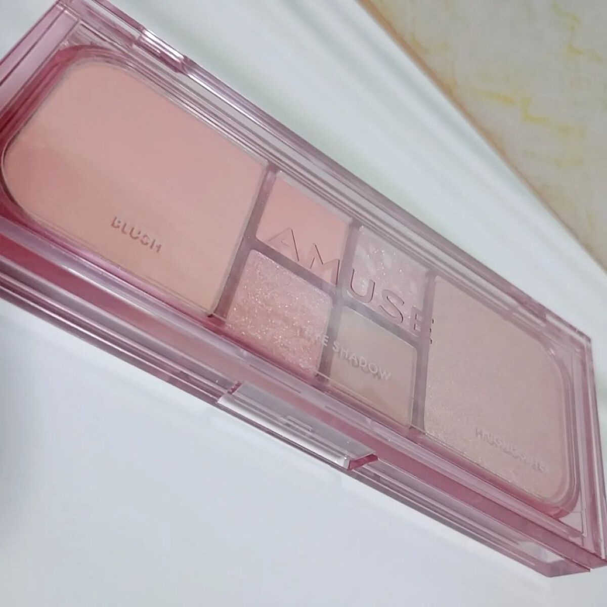 ヴィーガンフェイスオールパレット 02ピーチグロウ/AMUSE/アイシャドウパレットを使ったクチコミ（1枚目）