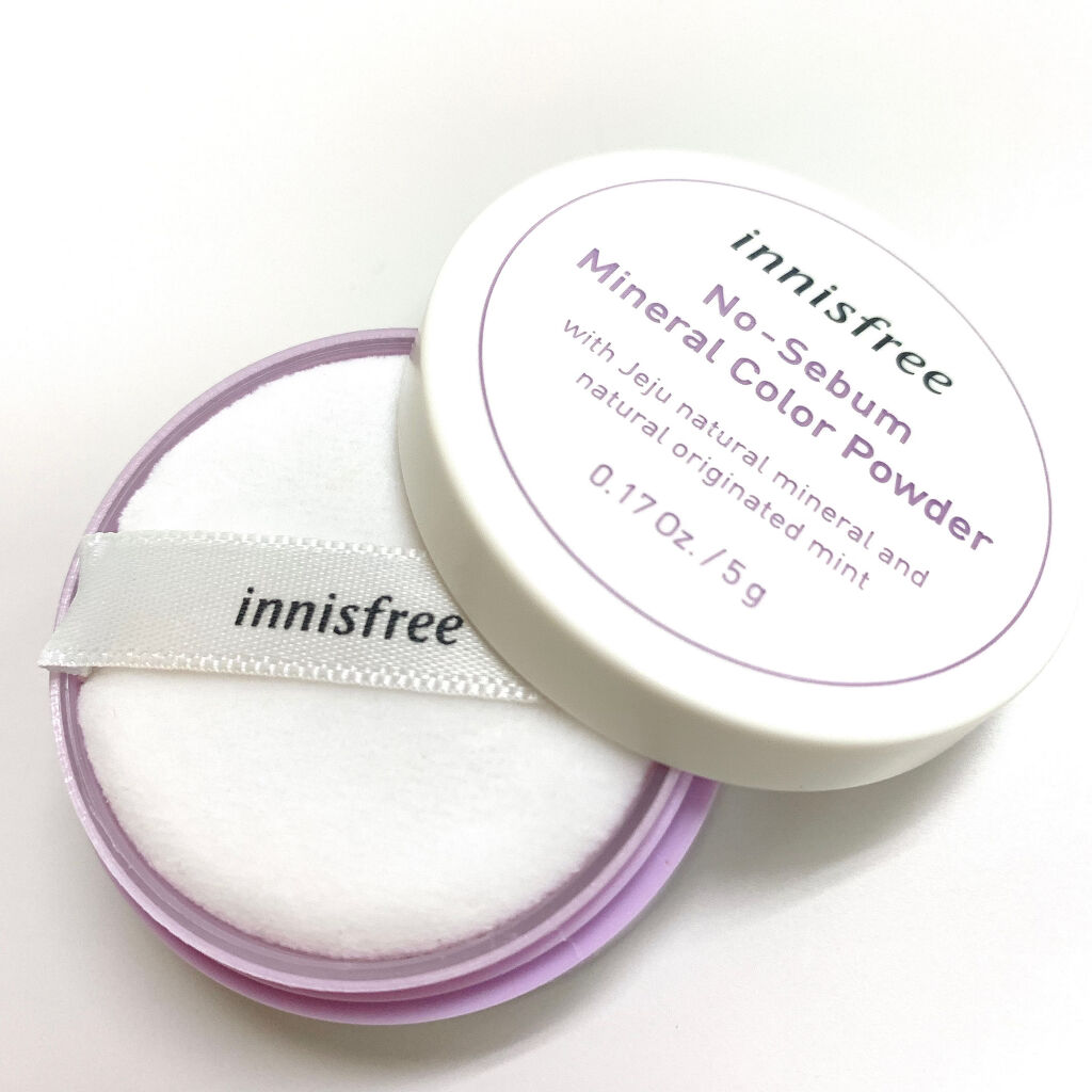innisfree ノーセバム　ミネラルカラーパウダー　のクチコミ「innisfreeのコントロールカラーのパウダーがあったから買ってみた〜👼🏻


🌟innis.....」（2枚目）