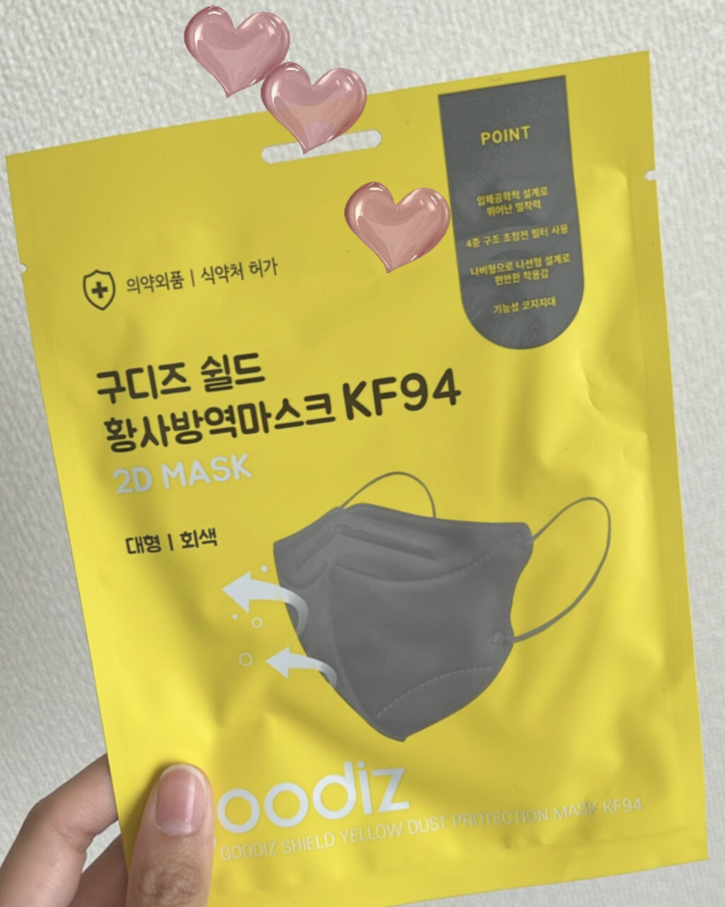 シールド坊疫マスク KF94/goodiz/マスクを使ったクチコミ（2枚目）