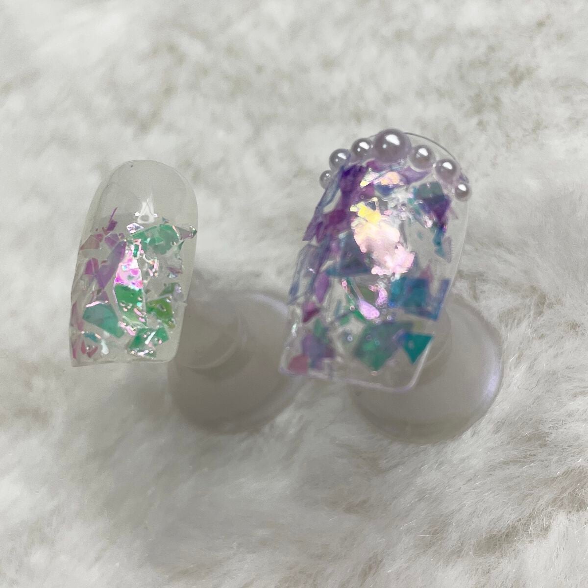 グリッター6個セット/DAISO/ネイルチップ・パーツを使ったクチコミ(2枚目)