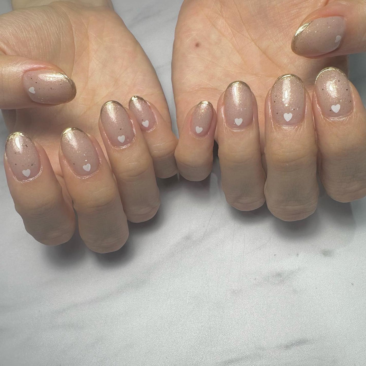 kanna on LIPS 「・・・𝐇𝐞𝐚𝐫𝐭×𝐛𝐫𝐨𝐰𝐧𝐠𝐨𝐥𝐝🤍✨ちょいキラに控えめ白..」(2枚目)