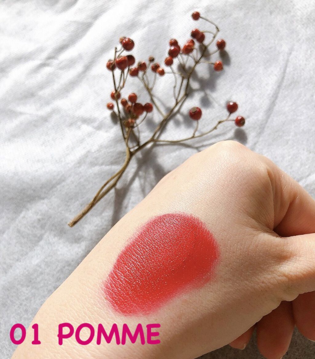 タトゥーベルベットティント #01 ポム/フォレンコス/リップティントを使ったクチコミ（3枚目）