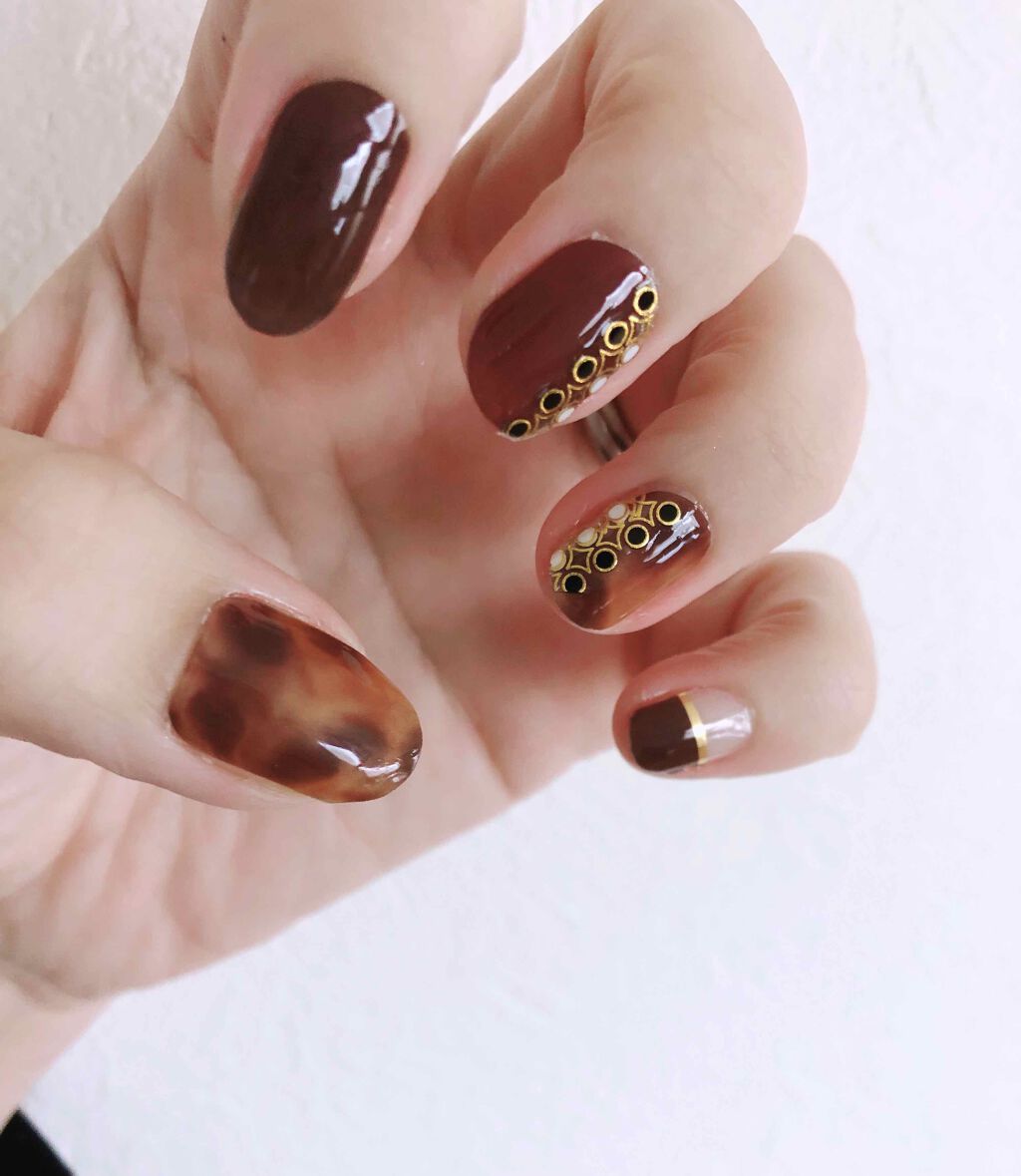 貼るジェルネイル/セリア/ネイルシールを使ったクチコミ（2枚目）