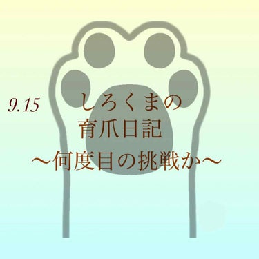 こんにちは、しろくまです🧸

前回(10日前)見たら分かるんだけど、

私史上最高レベルに伸ばせてて、

でもそのすぐ後に気になりすぎていじっちゃって

やばい！とおもってヤスリで短く整えました( ´･