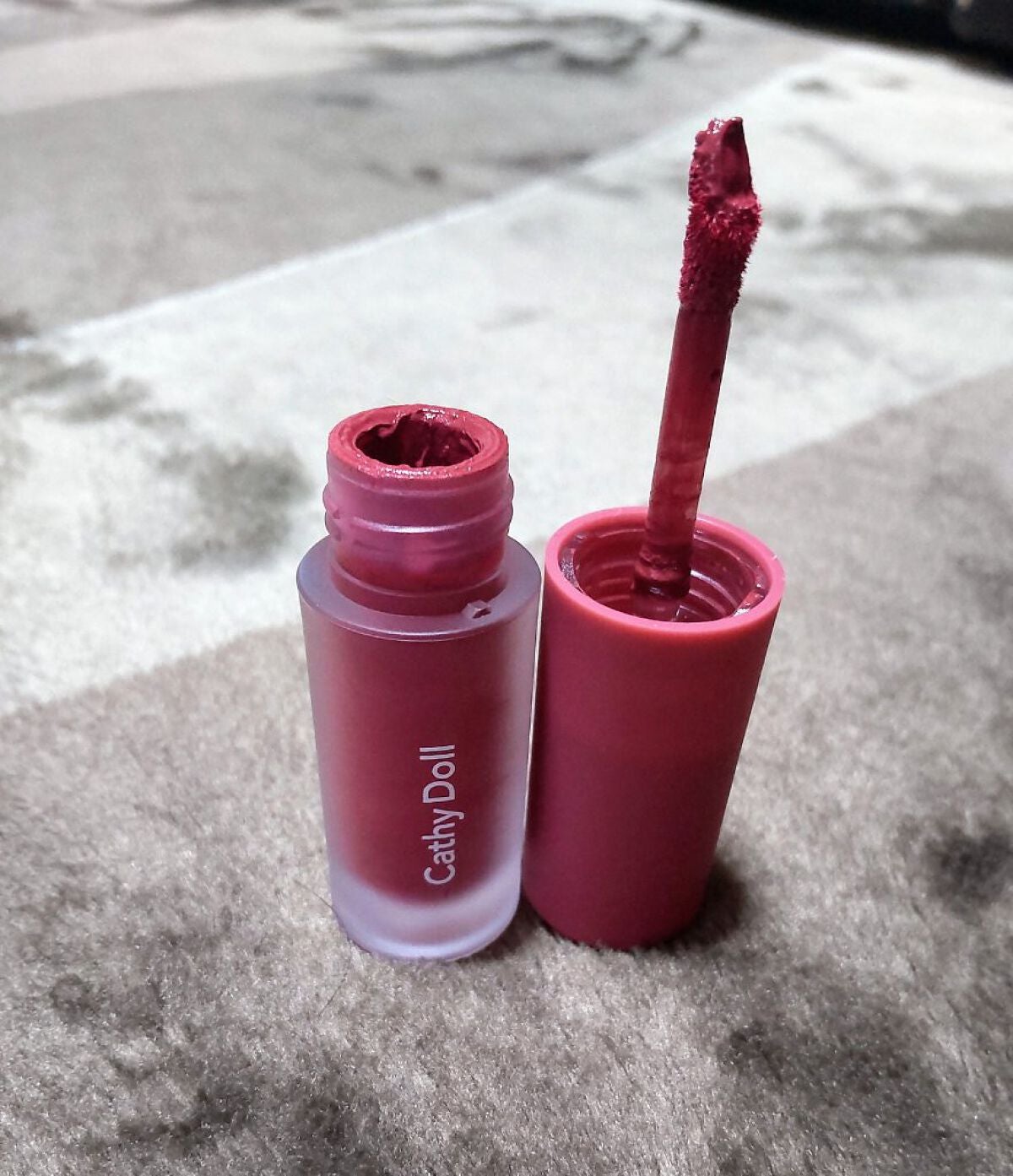 リップアンドチーク ヌードマットティント/CathyDoll/リップティントを使ったクチコミ(4枚目)