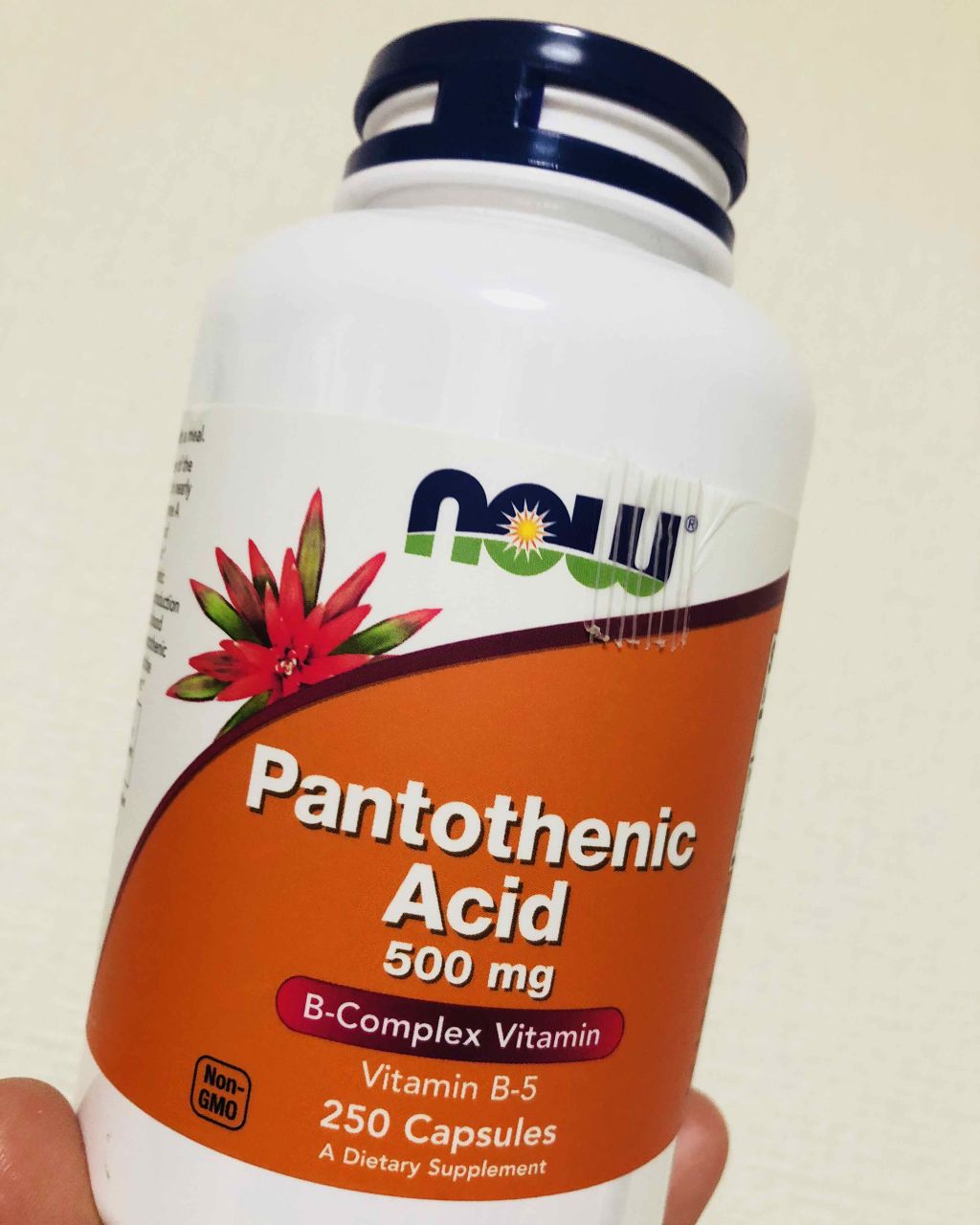 PantothenicAcid 500mg/Now Foods/健康サプリメントを使ったクチコミ（1枚目）