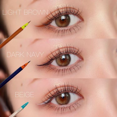 EYE OPENING LINER LIGHT BROWN/UZU BY FLOWFUSHI/リキッドアイライナーを使ったクチコミ（3枚目）