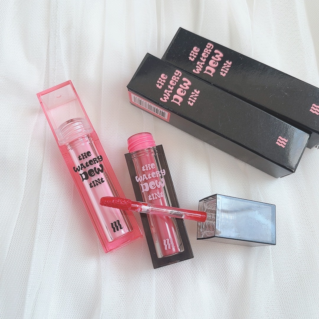 ザ ウォータリーデューティント WD17 ピンクアンビション/MERZY/リップティントを使ったクチコミ（2枚目）