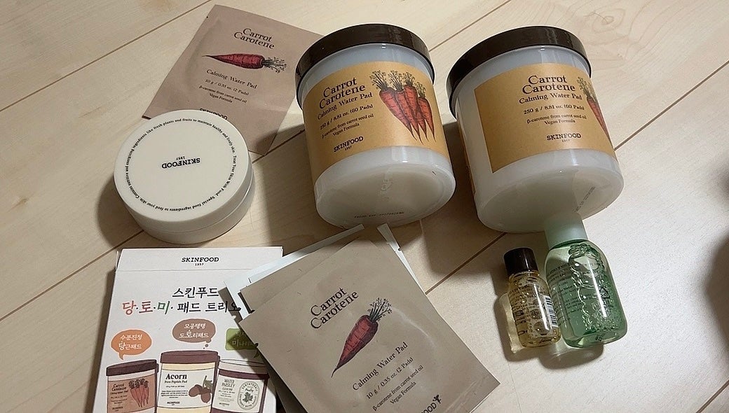 キャロットカロテン カーミングウォーターパッド/SKINFOOD/トナーパッドを使ったクチコミ(1枚目)