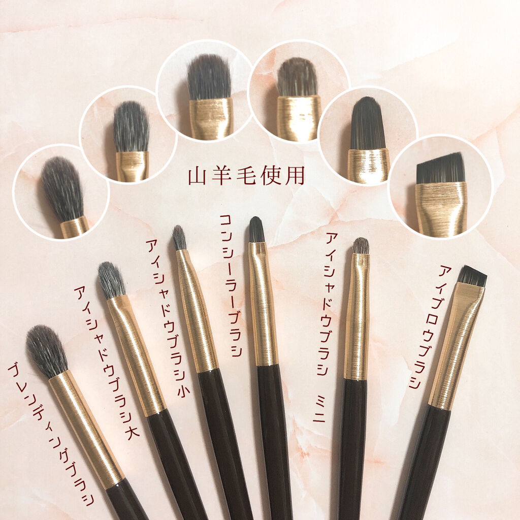 ROWNYEON 緑姫シリーズ メイクブラシ１３本セット 化粧ポーチ付き/Rownyeon/メイクブラシを使ったクチコミ（3枚目）