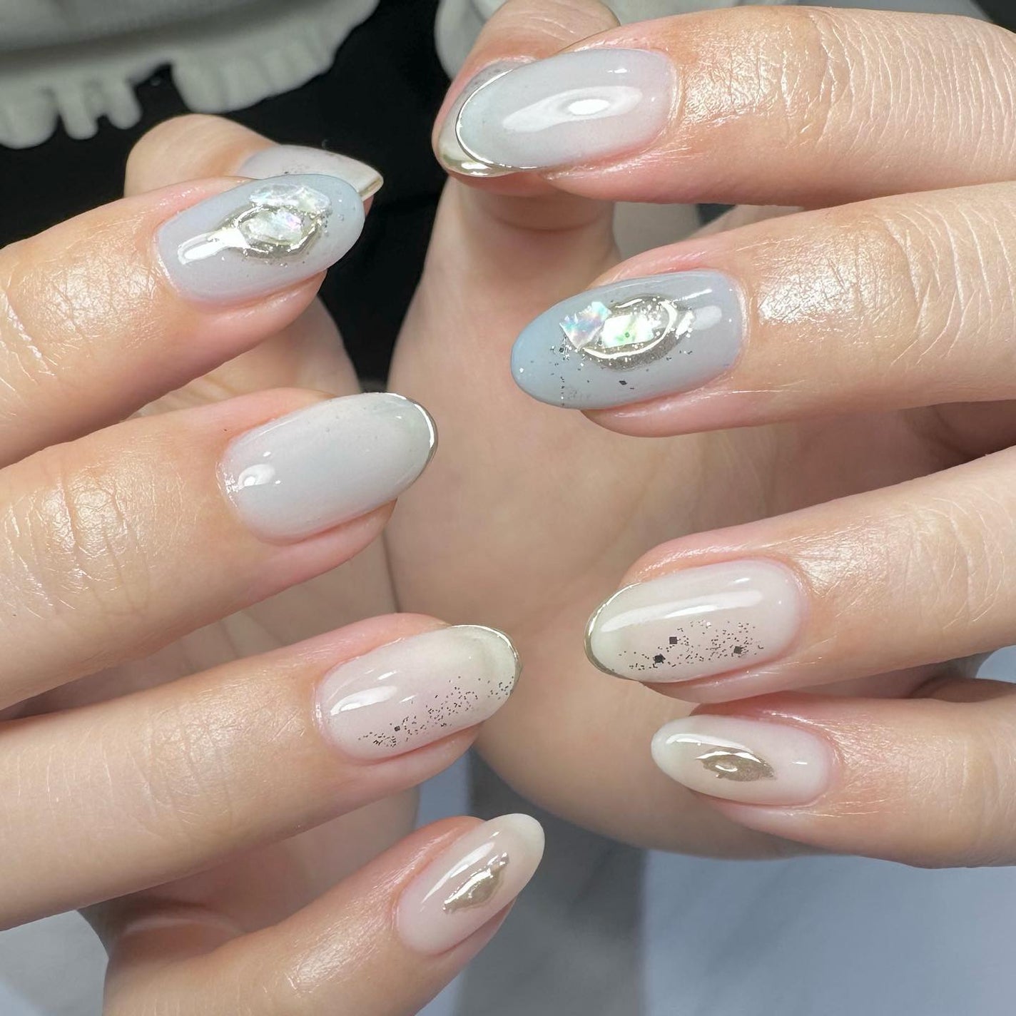 kanna on LIPS 「・・・𝒩𝓊𝒶𝓃𝒸𝑒𝒹𝑒𝓈𝒾𝑔𝓃🩵🤍🐚去年大人気だった水色ニ..」(1枚目)