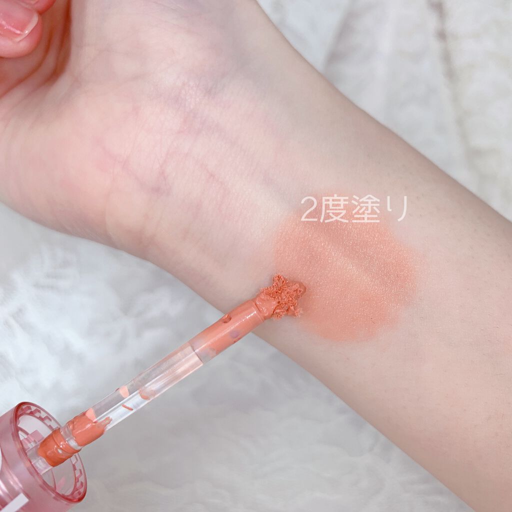 ソフトクリームチーク/AMUSE/リキッドチークを使ったクチコミ(4枚目)